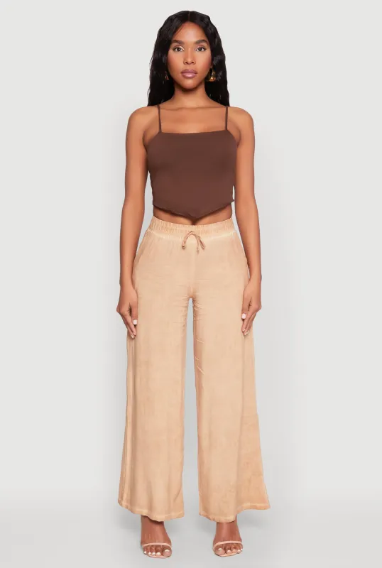 Mineral Wash Palazzo Pants sold by Rainbow