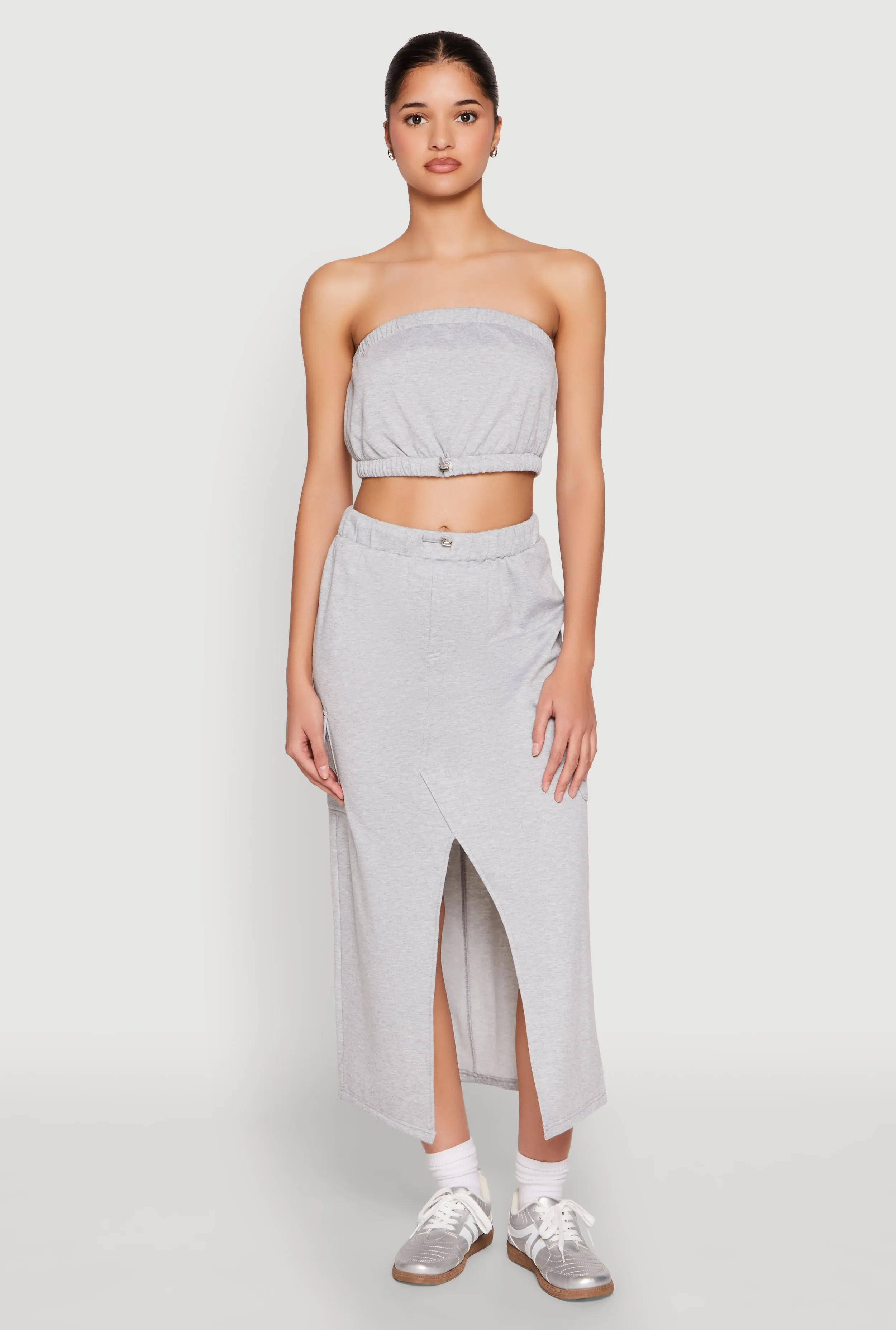 Almost Famous Fleece Slit Front Cargo Skirt sold by Rainbow product image thumbnail 2