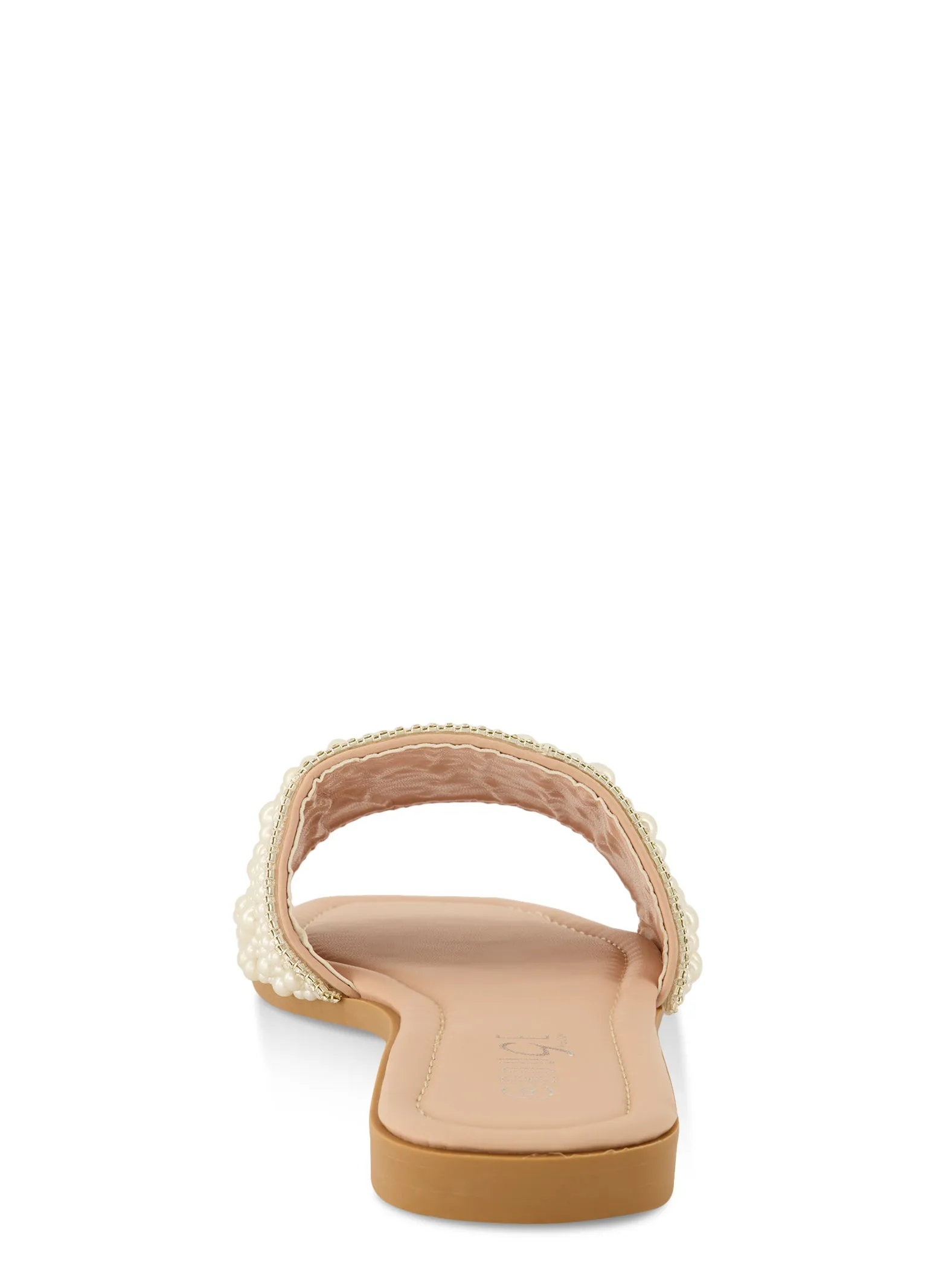 Faux Pearl Band Slide Sandals sold by Rainbow product image thumbnail 3