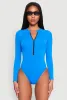 Zip Front Rash Guard One Piece Swimsuit sold by Rainbow