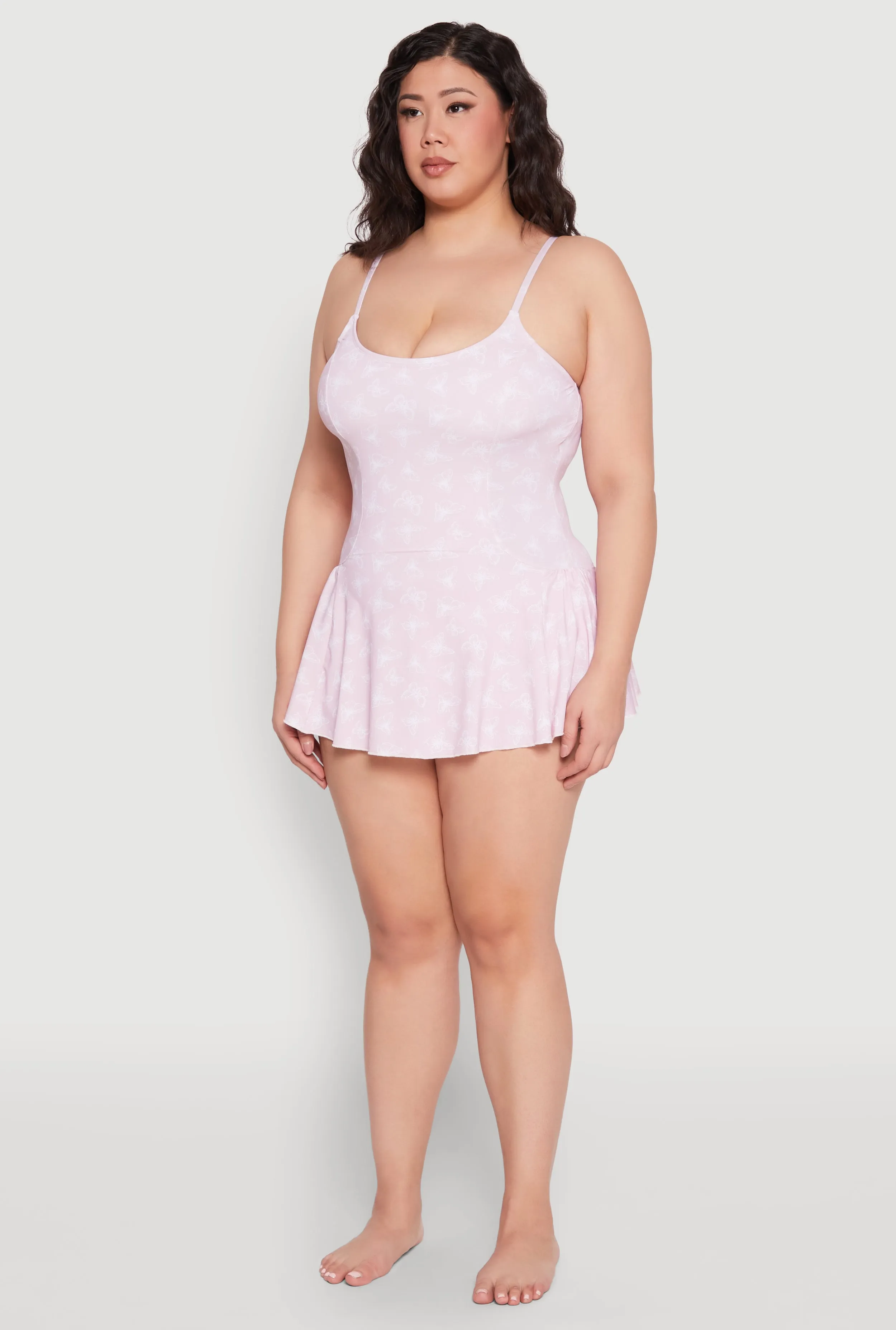 Plus Size Butterfly Print Swim Dress sold by Rainbow product image thumbnail 5