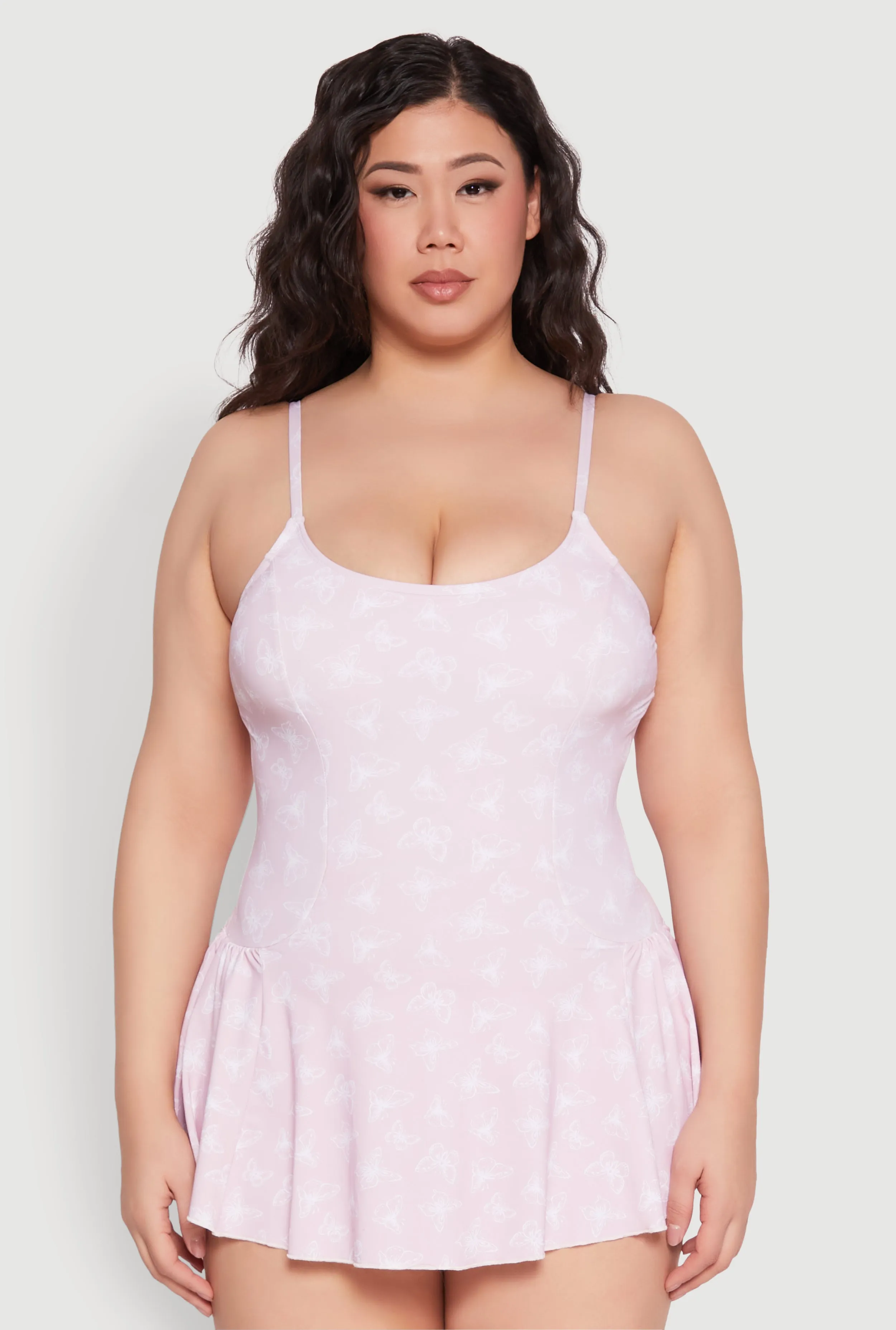 Plus Size Butterfly Print Swim Dress sold by Rainbow product image thumbnail 2