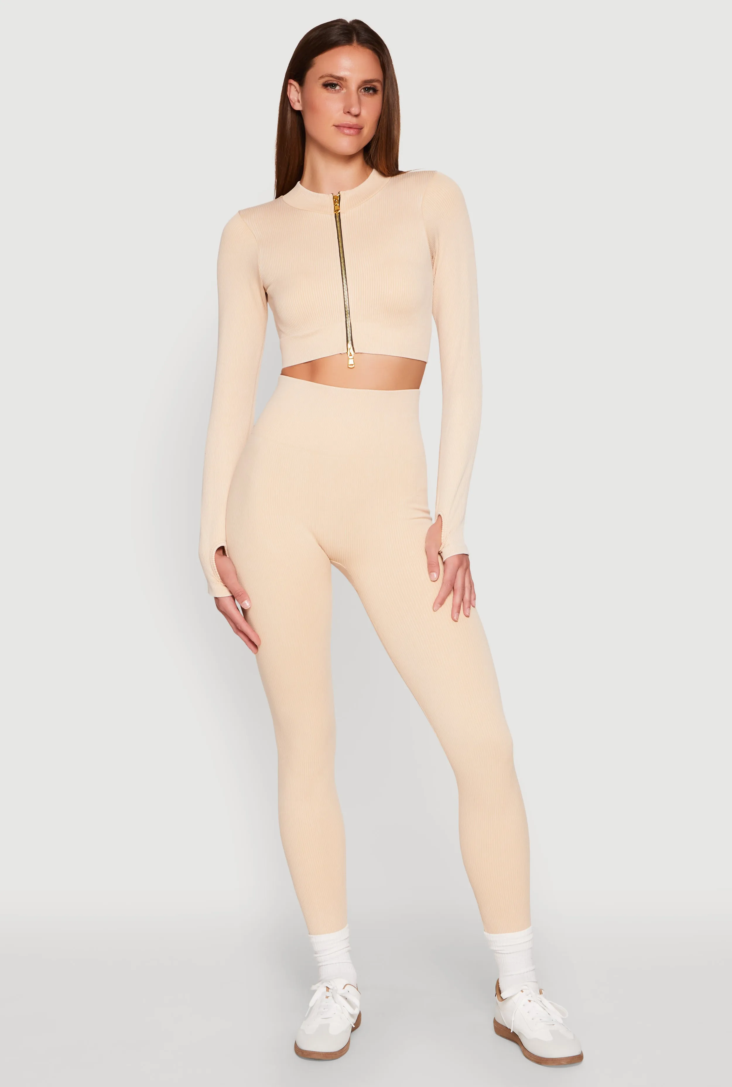 Daisy Ribbed Knit High Waist Leggings sold by Rainbow product image thumbnail 2