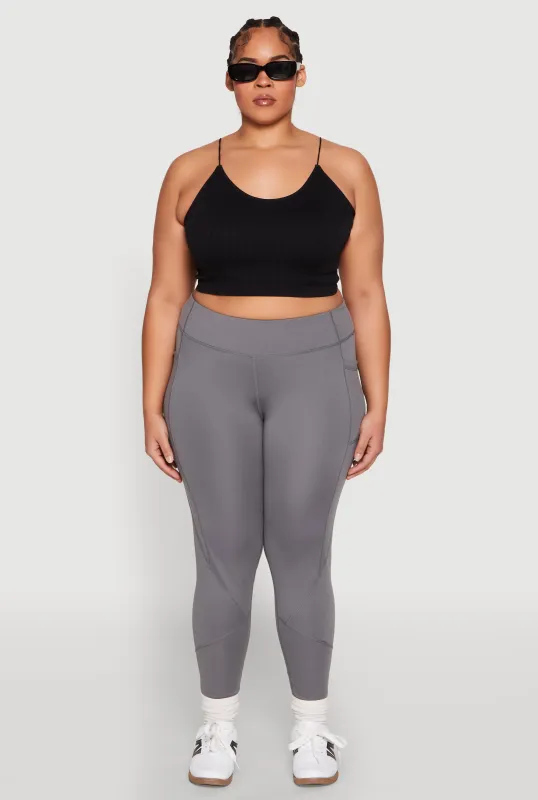 Plus Size Cell Phone Pocket Leggings sold by Rainbow