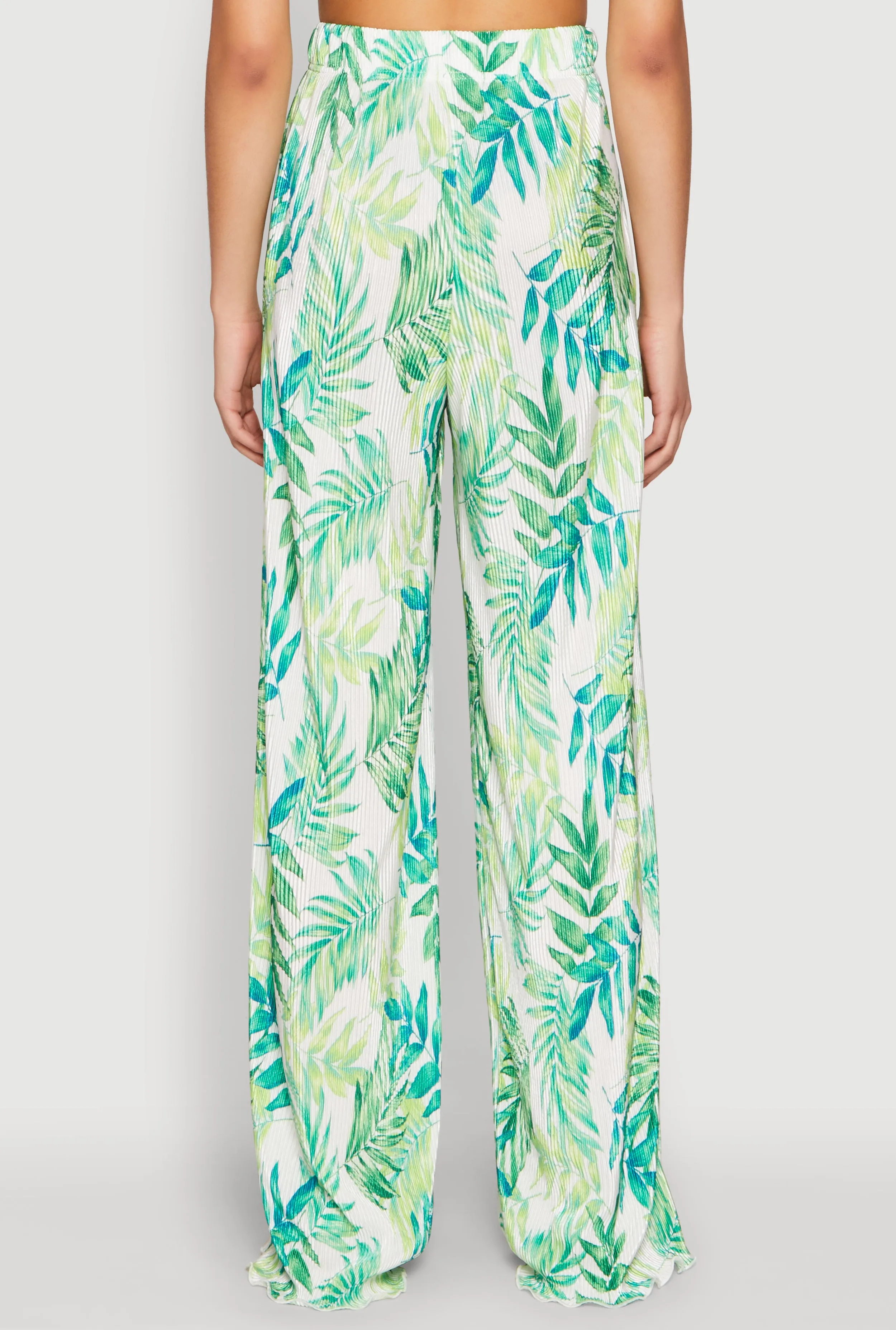 Almost Famous Plisse Leaf Print Pants sold by Rainbow product image thumbnail 5