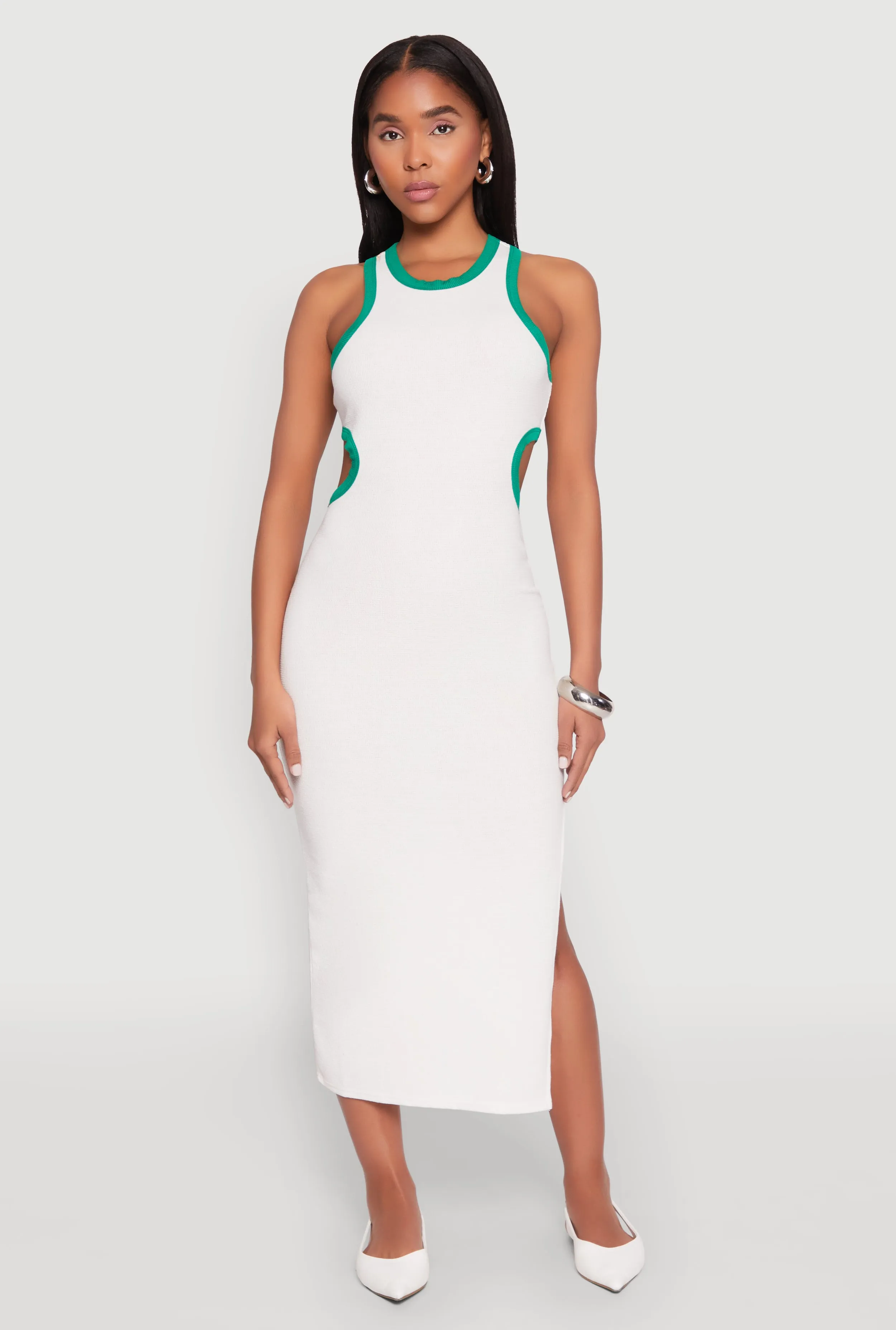 Contrast Trim Cut Out Tank Dress sold by Rainbow product image thumbnail 2