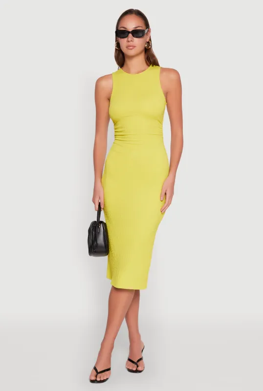 Textured Knit Cut Out Midi Dress sold by Rainbow