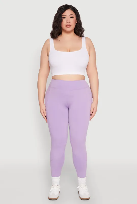 Plus Size Cell Phone Pocket Leggings sold by Rainbow