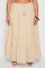 Plus Size Almost Famous Tiered Maxi Skirt sold by Rainbow