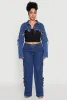 Plus Size Daisy Cargo Pocket Sleeve Denim Bolero Jacket sold by Rainbow