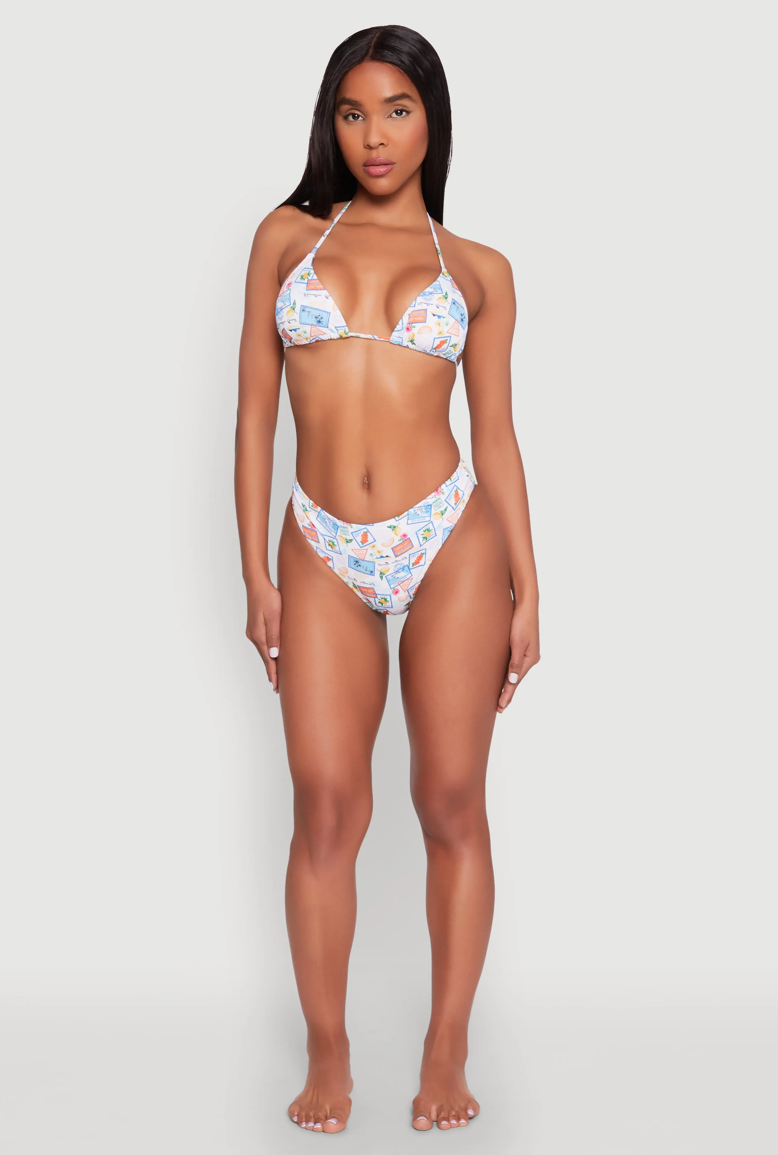 Tropical Postage Print Bikini Bottom sold by Rainbow product image thumbnail 3