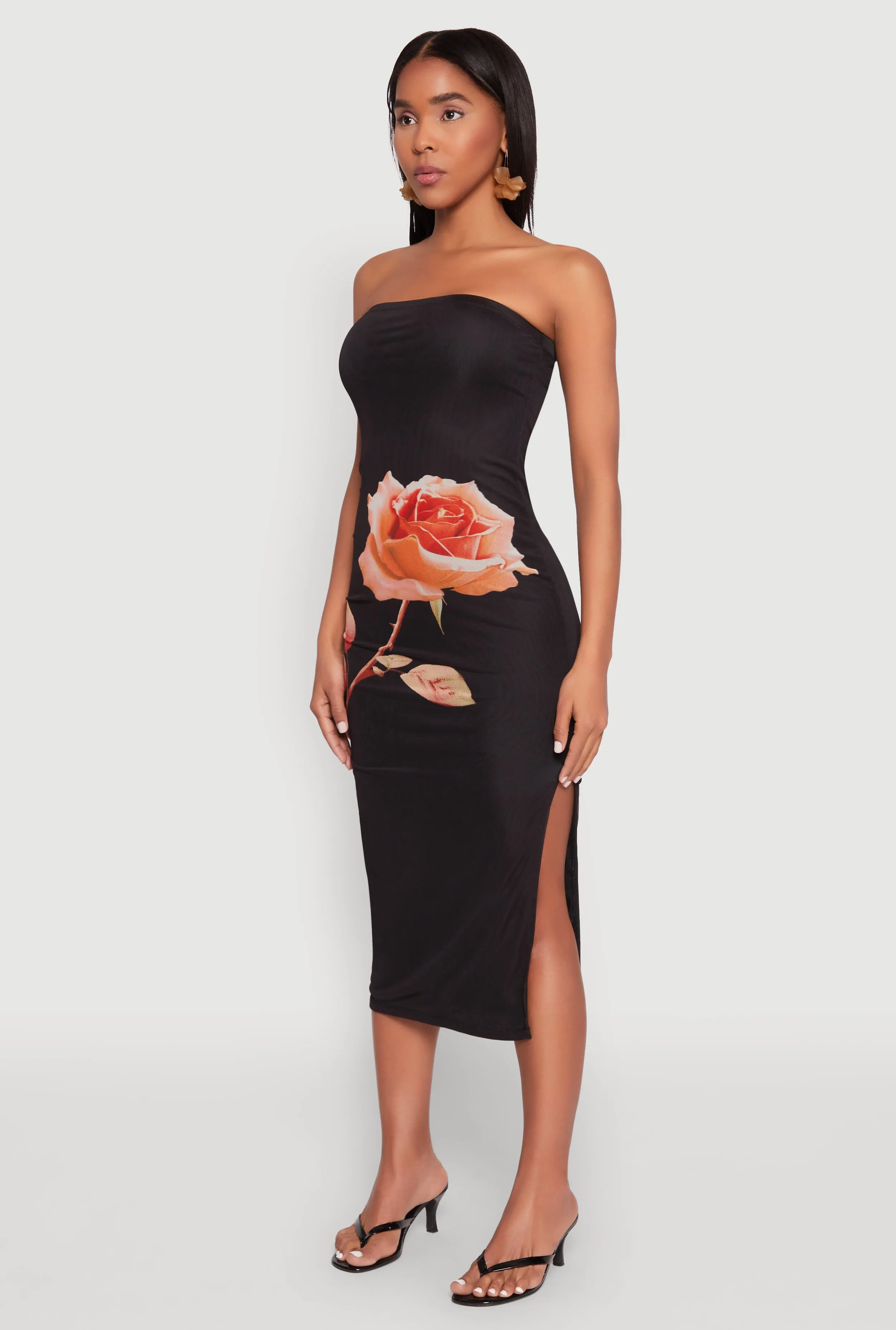Madden Girl Mesh Rose Graphic Tube Dress sold by Rainbow product image thumbnail 3