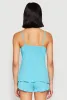 Rib Knit Lettuce Edge Pajama Cami with Shorts sold by Rainbow