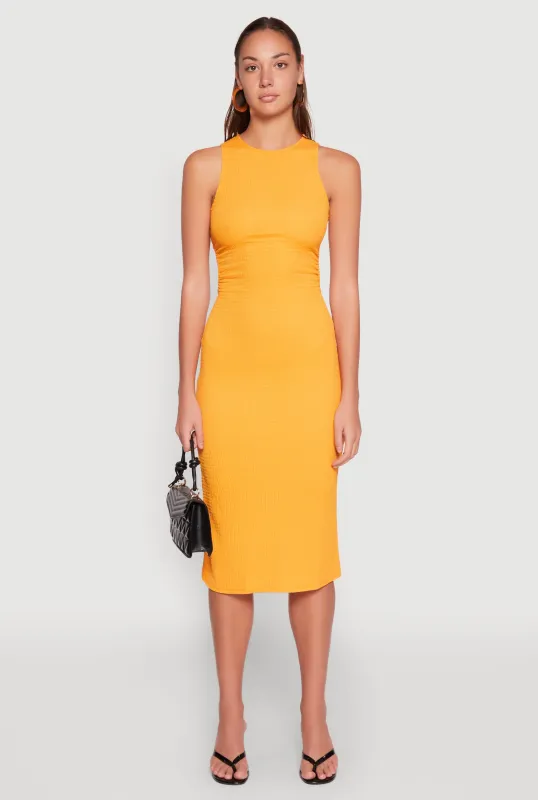 Textured Knit Cut Out Midi Dress sold by Rainbow