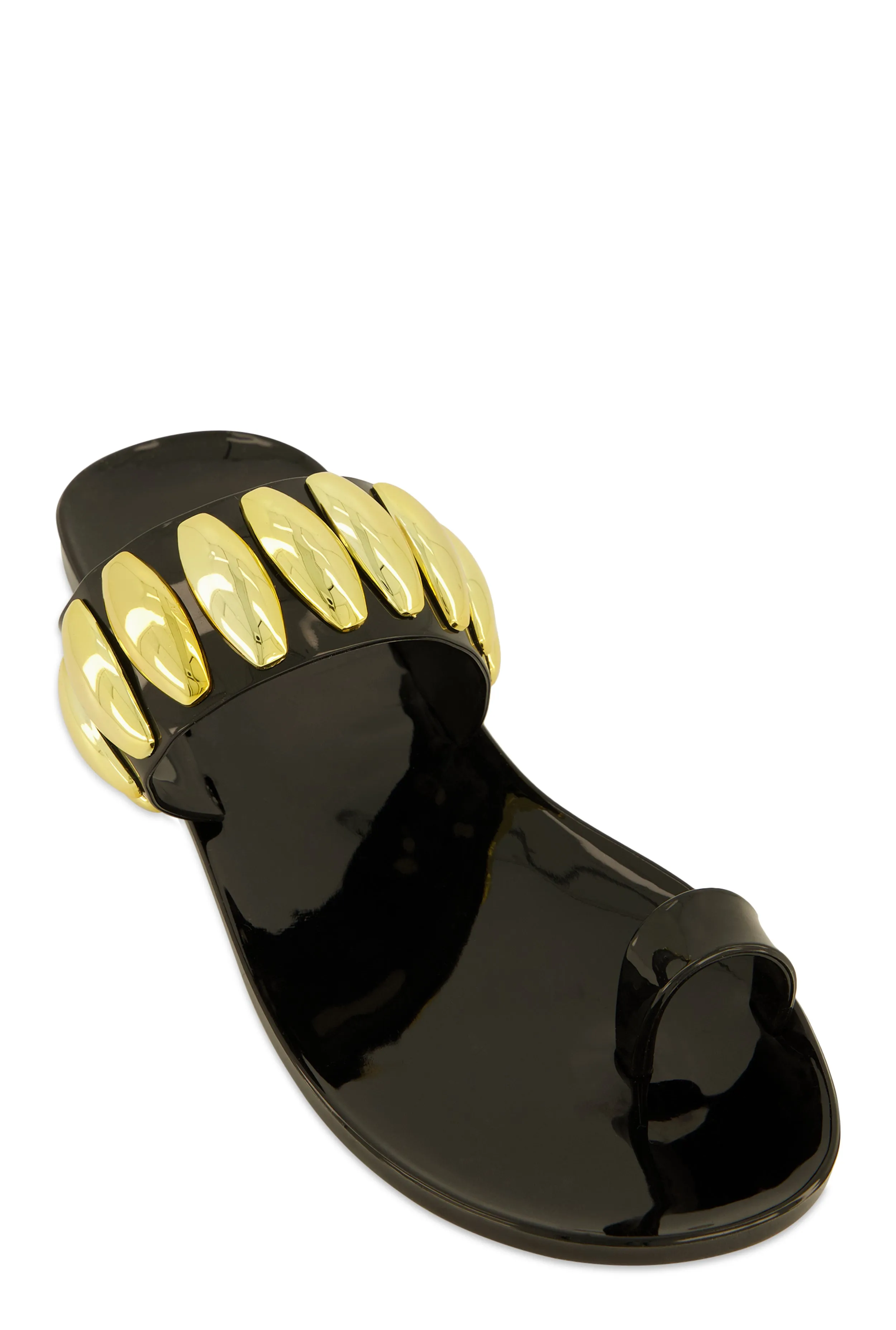 Studded Band Toe Loop Jelly Sandals sold by Rainbow