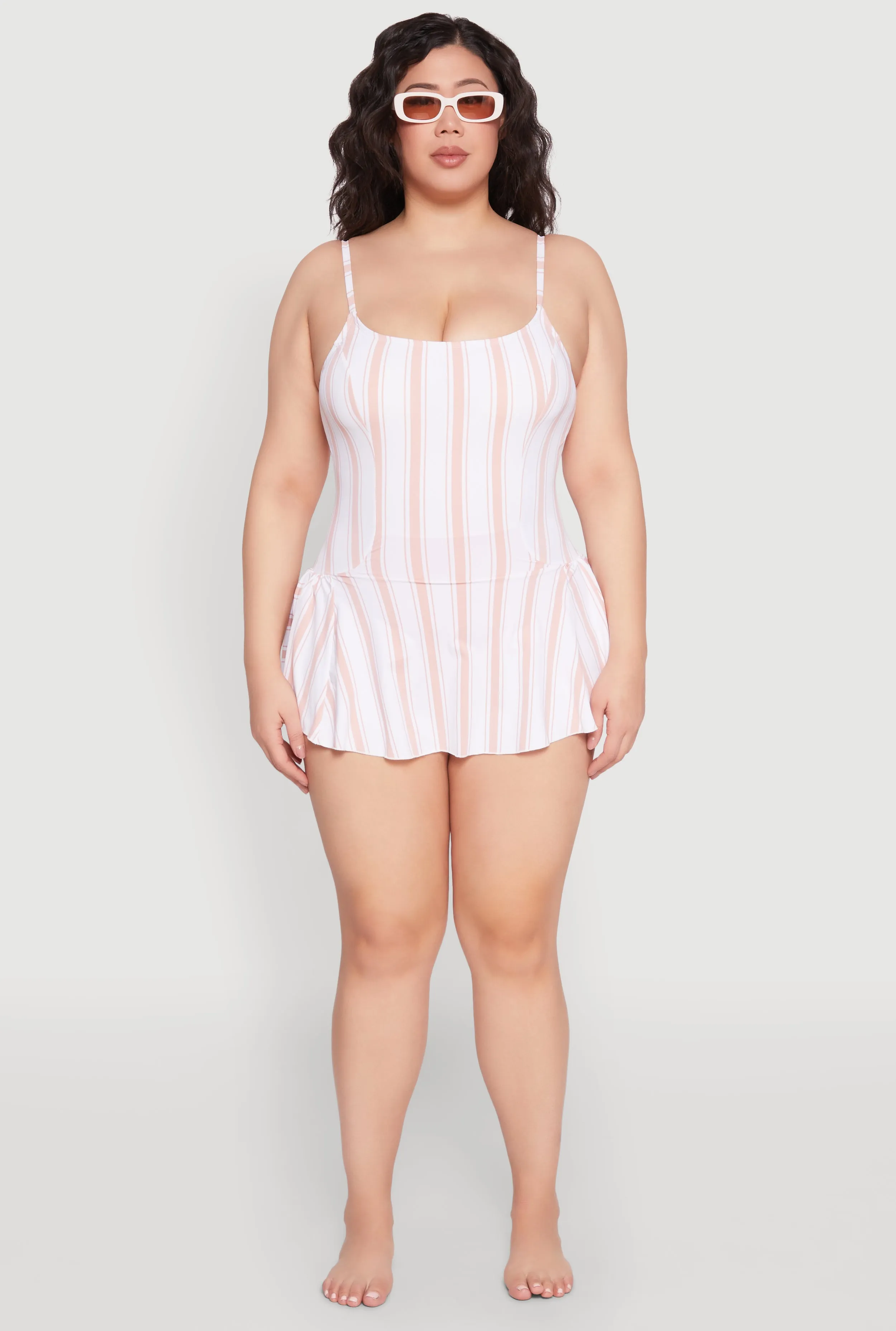 Plus Size Striped Swim Dress sold by Rainbow product image thumbnail 3