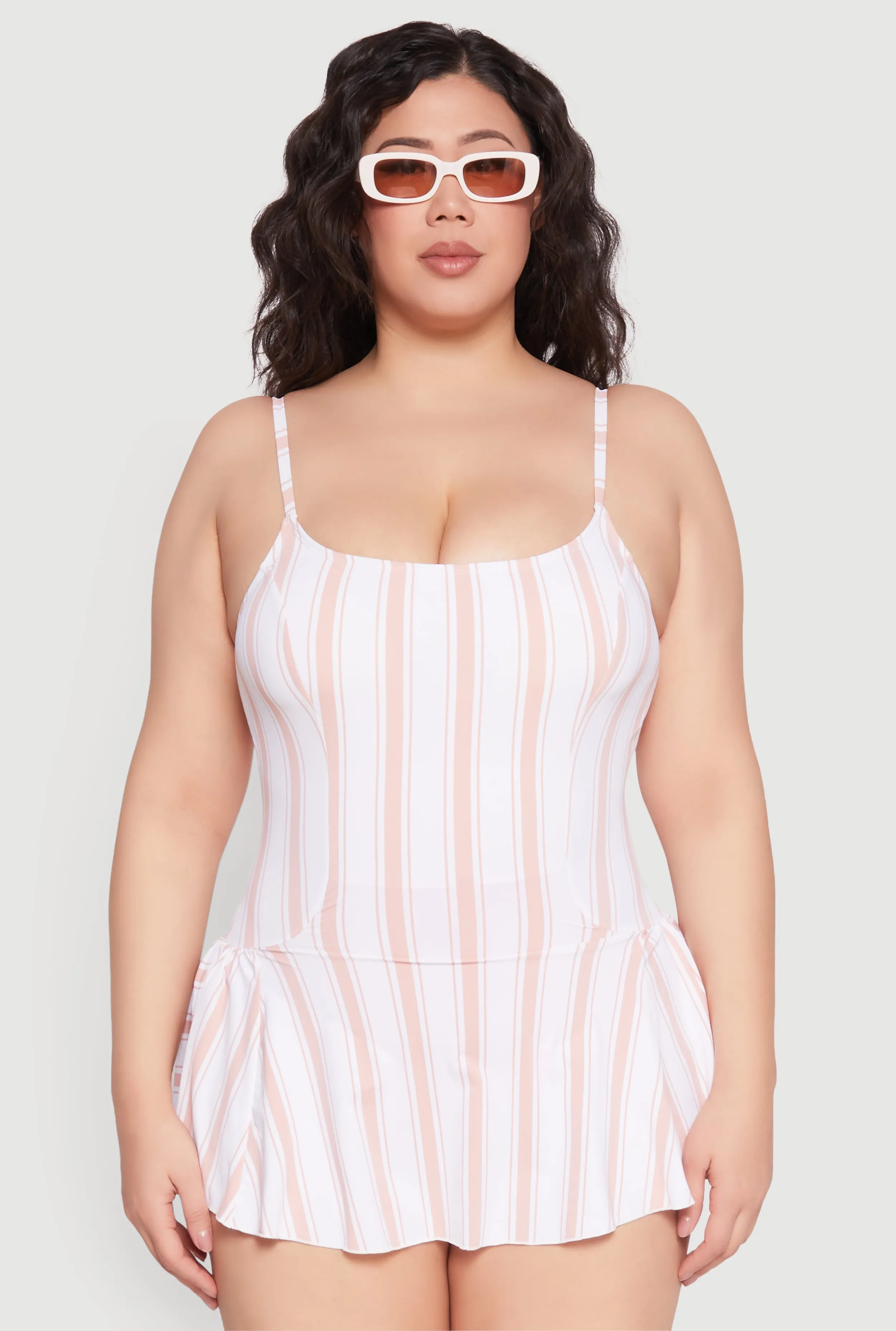 Plus Size Striped Swim Dress sold by Rainbow product image thumbnail 2