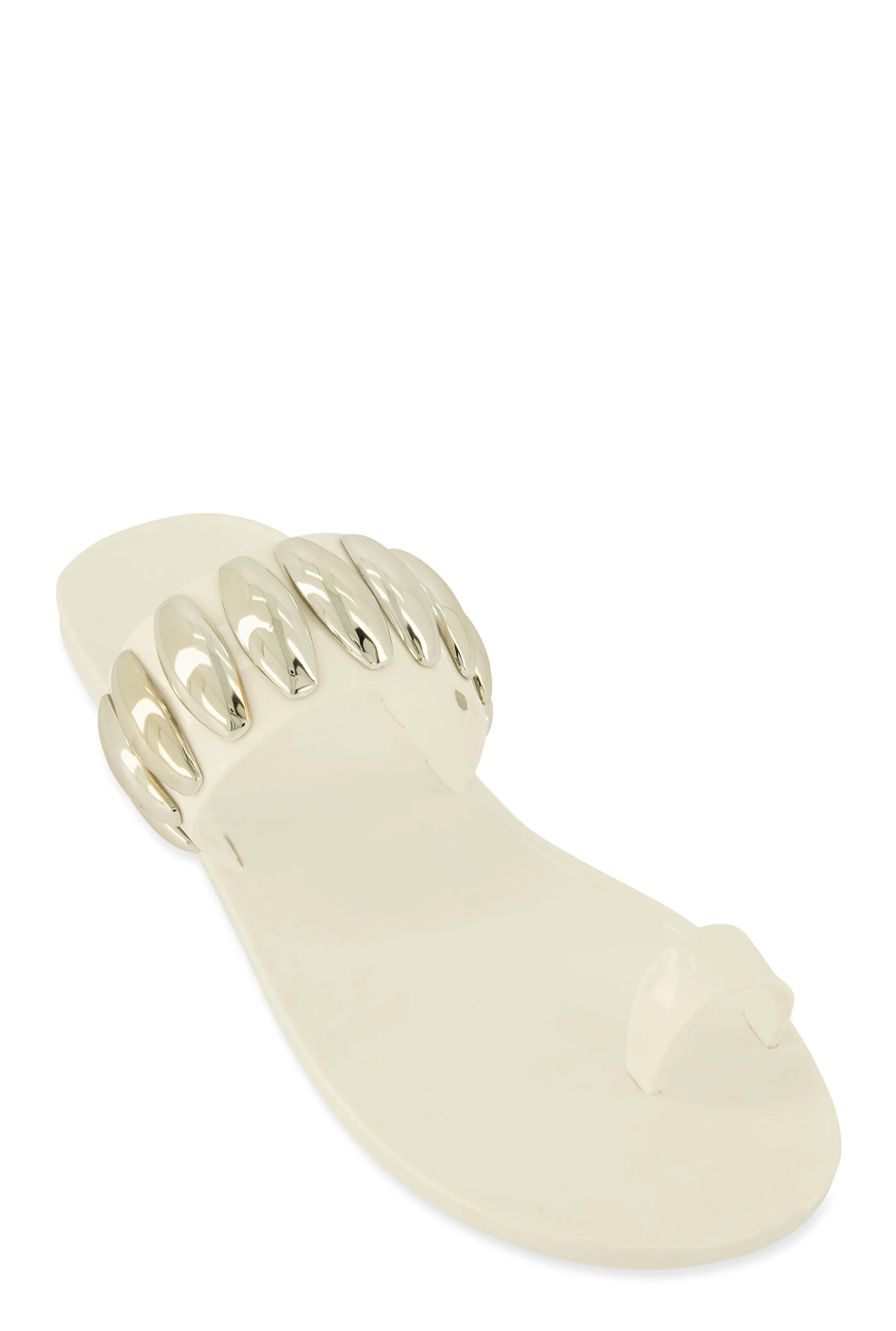 Studded Band Toe Loop Jelly Sandals sold by Rainbow