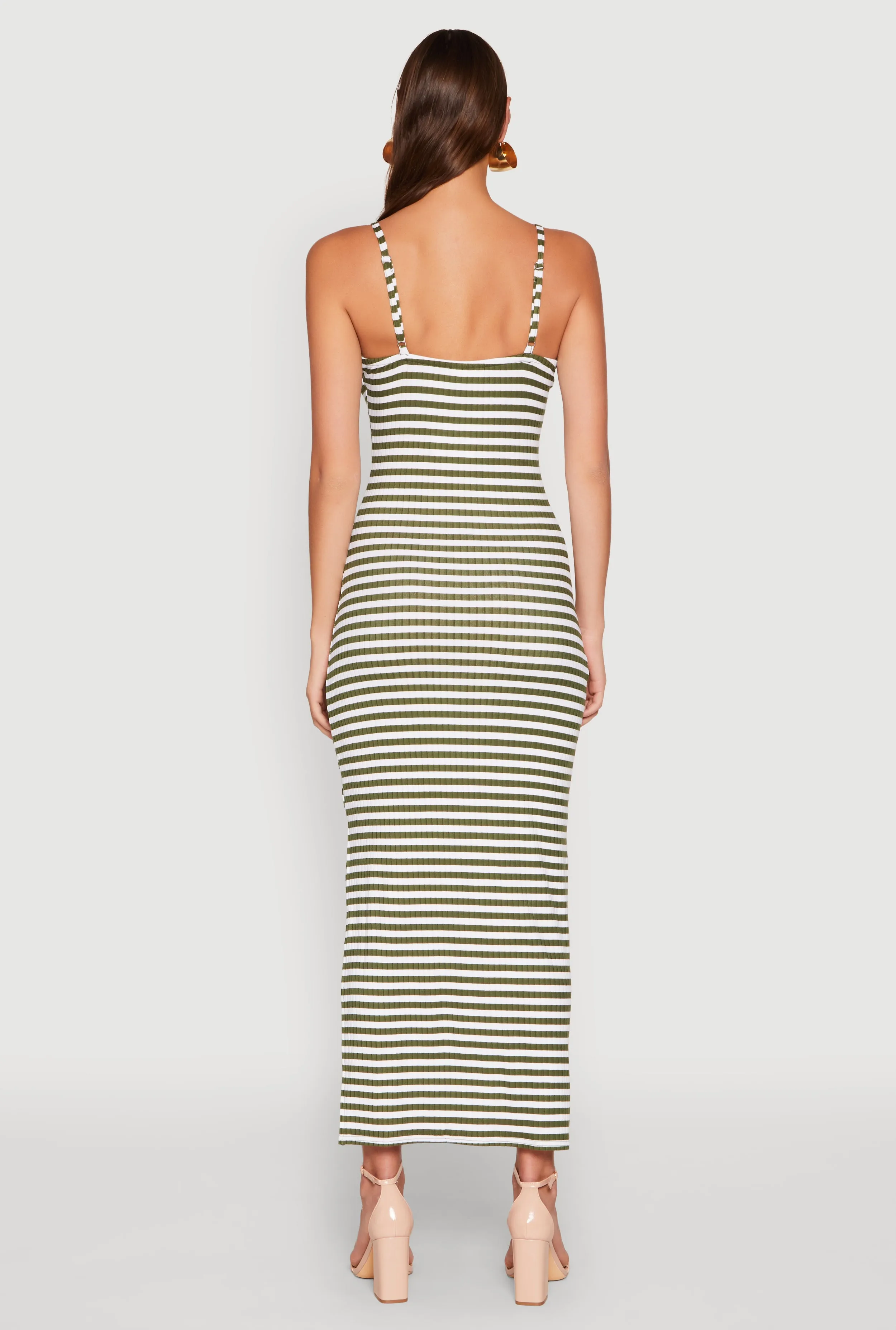 Striped Ribbed Knit Cami Dress sold by Rainbow product image thumbnail 5