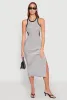 Striped Cut Out Midi Tank Dress sold by Rainbow