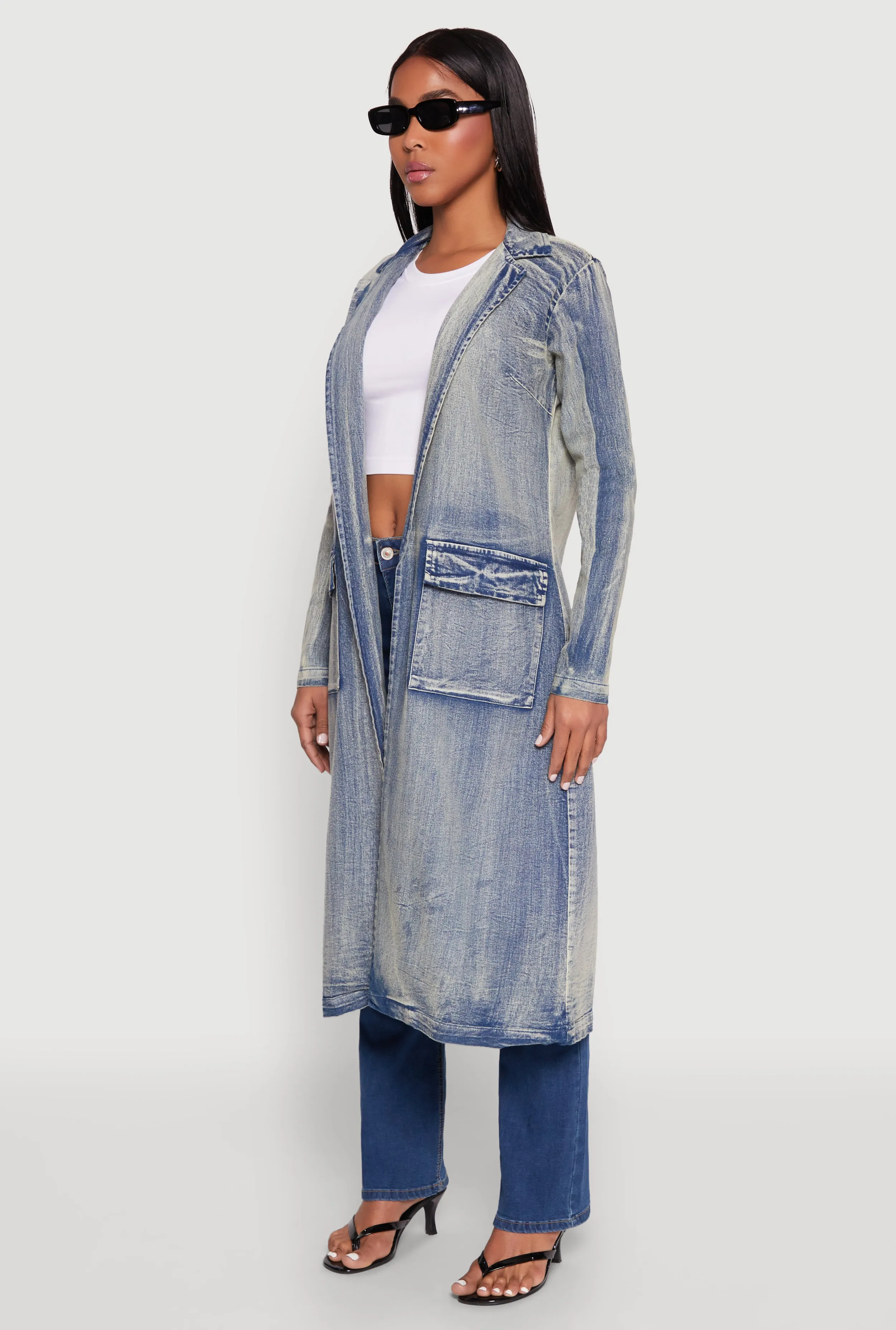 Spoon Jeans Mineral Wash Denim Coat sold by Rainbow product image thumbnail 3