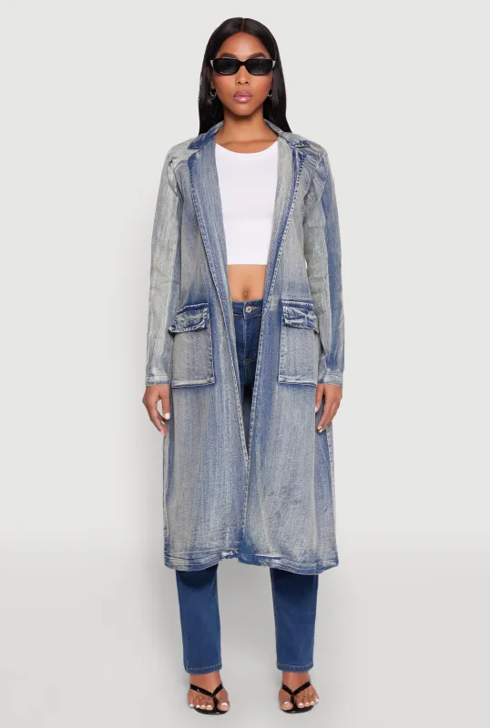 Spoon Jeans Mineral Wash Denim Coat sold by Rainbow