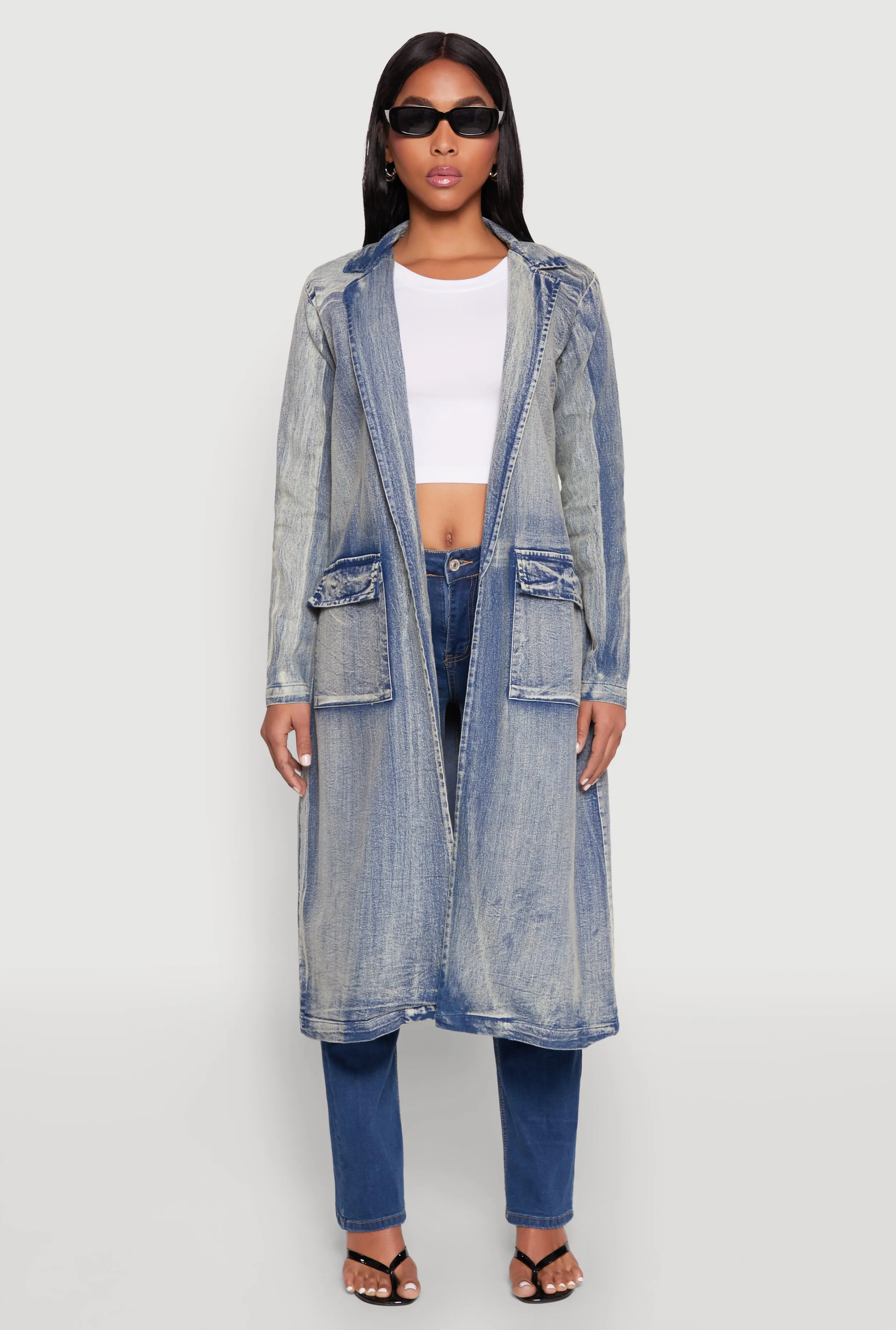 Spoon Jeans Mineral Wash Denim Coat sold by Rainbow