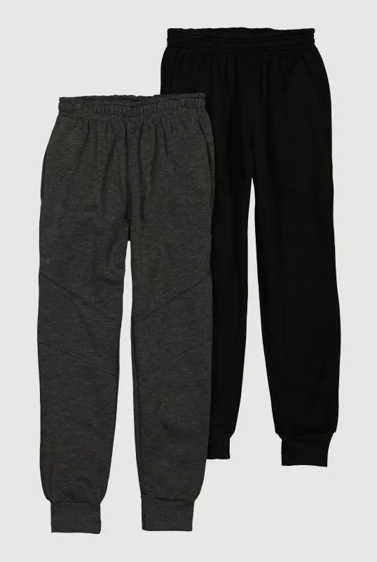 Boys Fleece Joggers 2 Pack sold by Rainbow