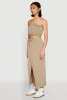 Almost Famous Toggle Drawstring Bandeau Top sold by Rainbow