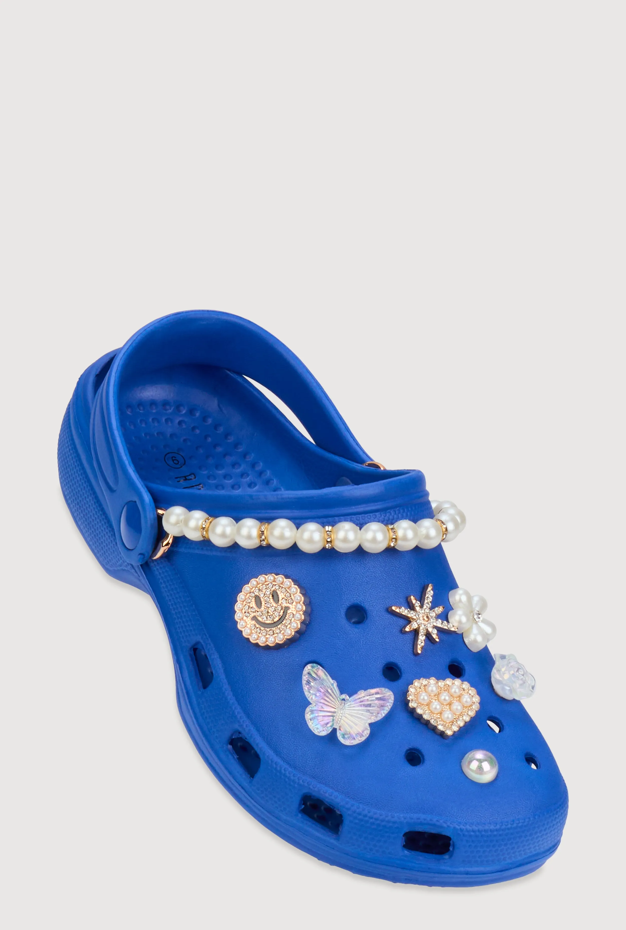 Faux Pearl Rhinestone Charm Slingback Clogs sold by Rainbow