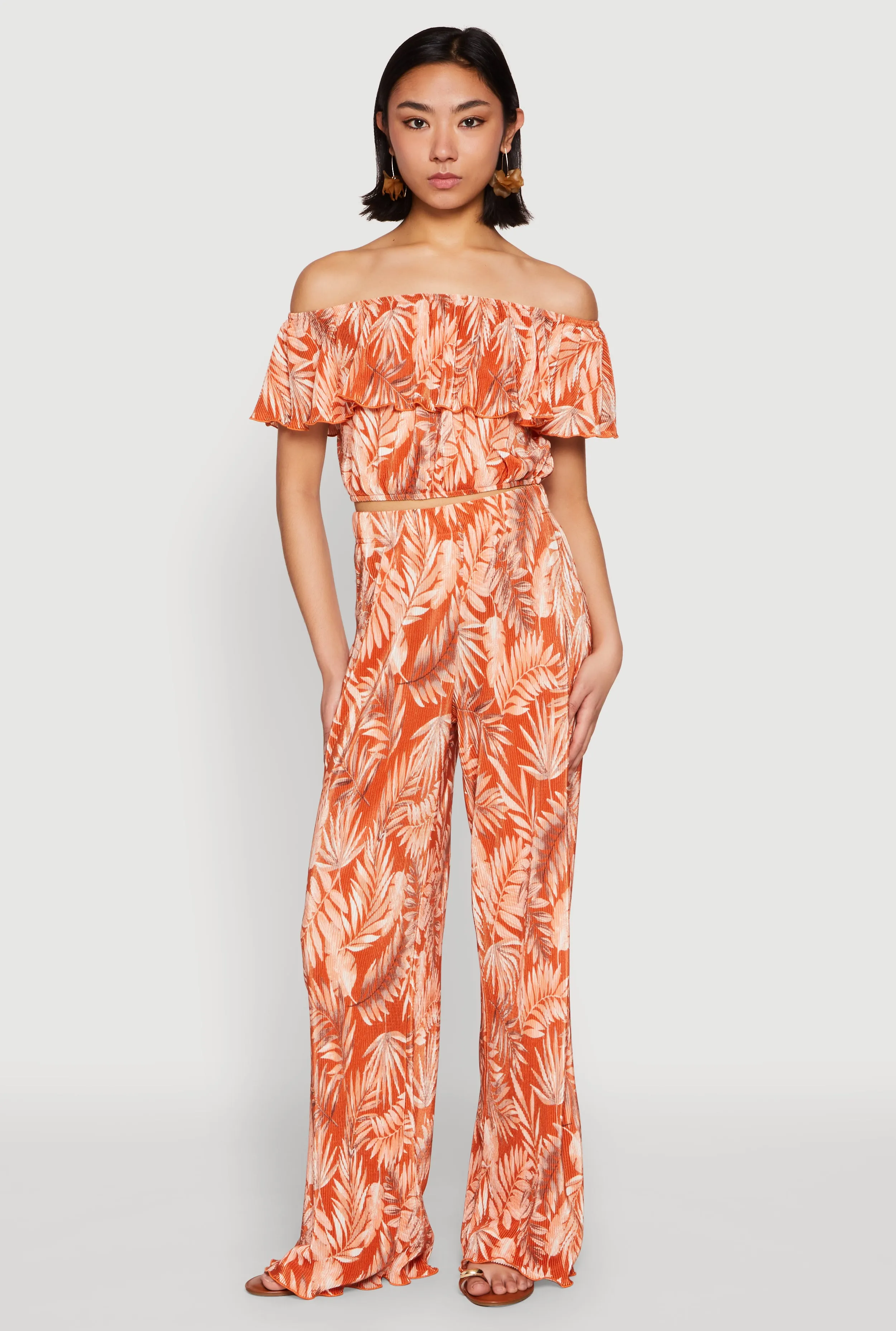 Almost Famous Tropical Print Off the Shoulder Top sold by Rainbow product image thumbnail 3