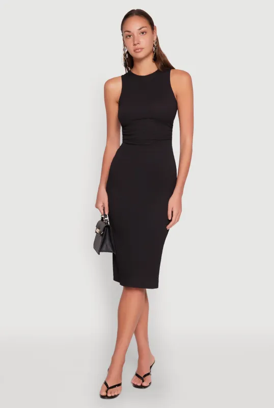 Textured Knit Cut Out Midi Dress sold by Rainbow