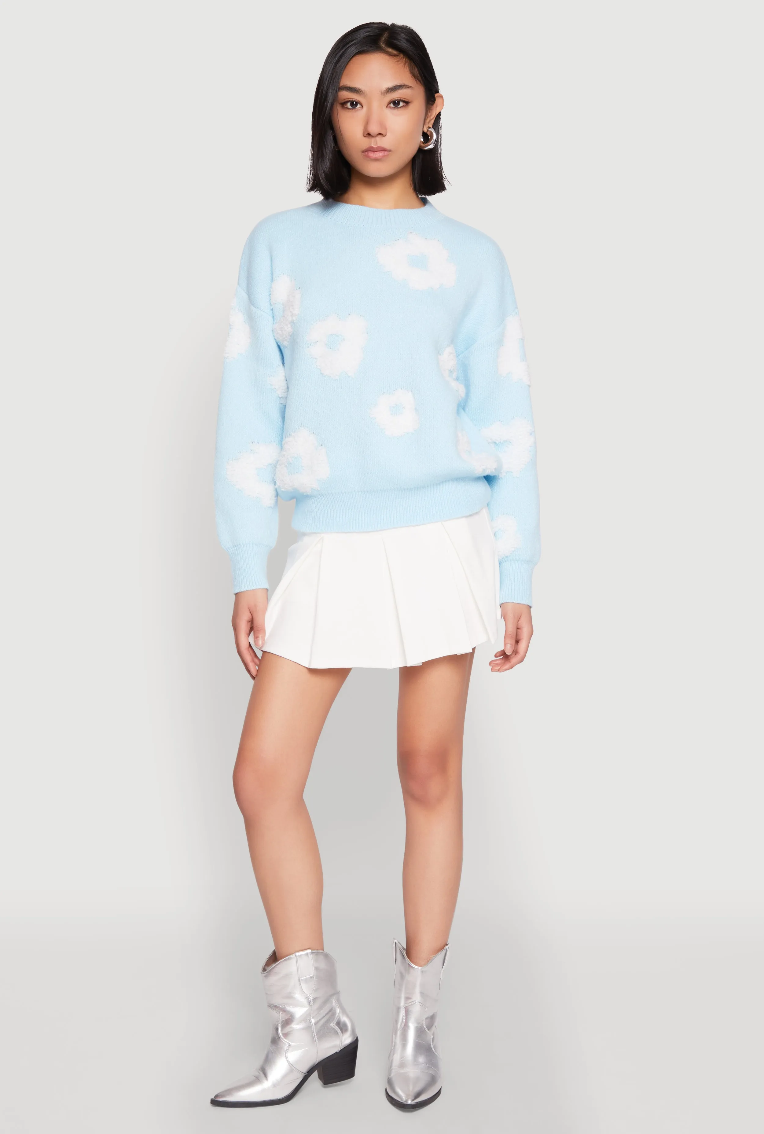 Daisy Flower Tufted Knit Sweater sold by Rainbow product image thumbnail 3