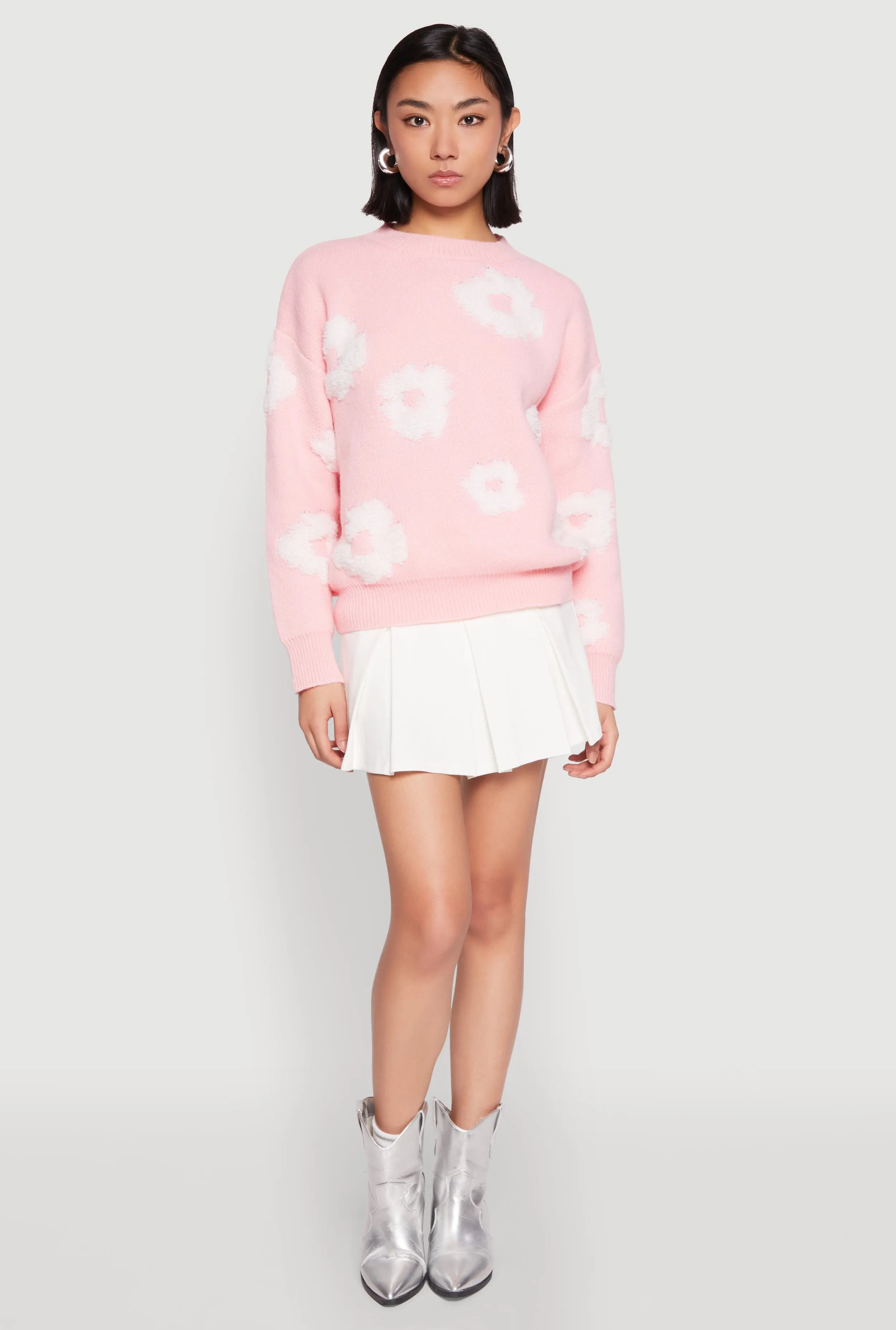 Daisy Flower Tufted Knit Sweater sold by Rainbow product image thumbnail 3