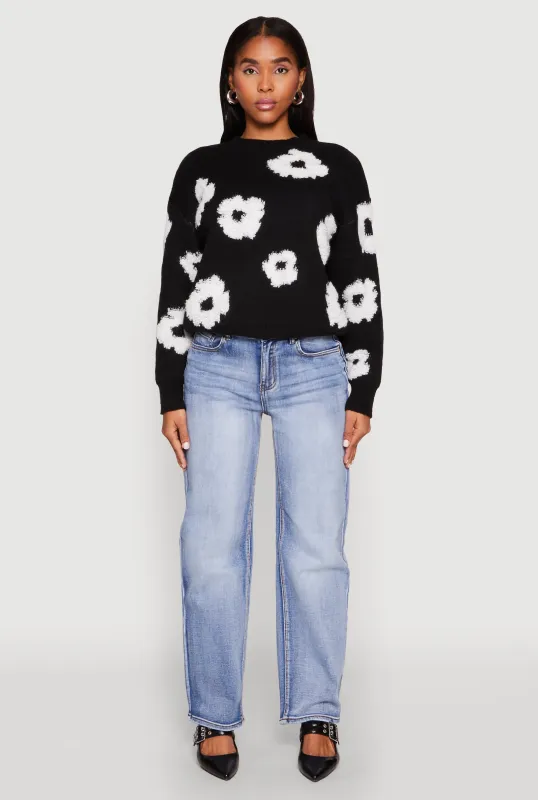 Daisy Flower Tufted Knit Sweater sold by Rainbow