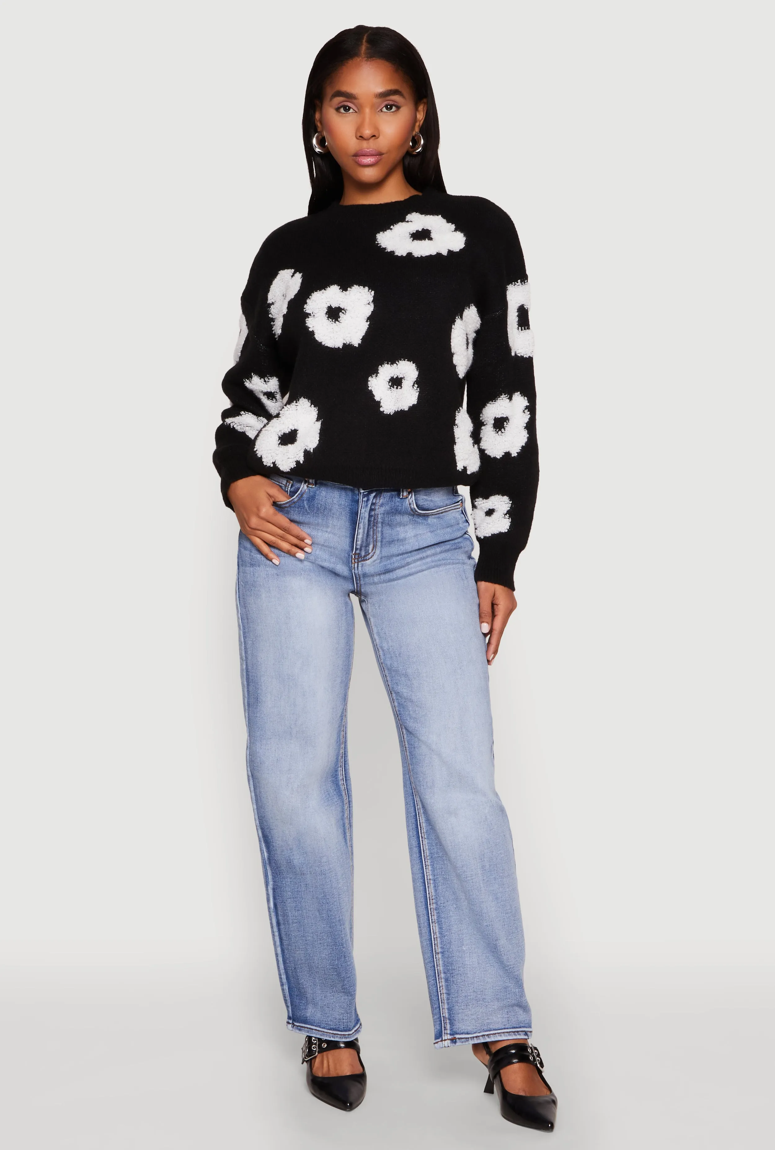 Daisy Flower Tufted Knit Sweater sold by Rainbow product image thumbnail 3