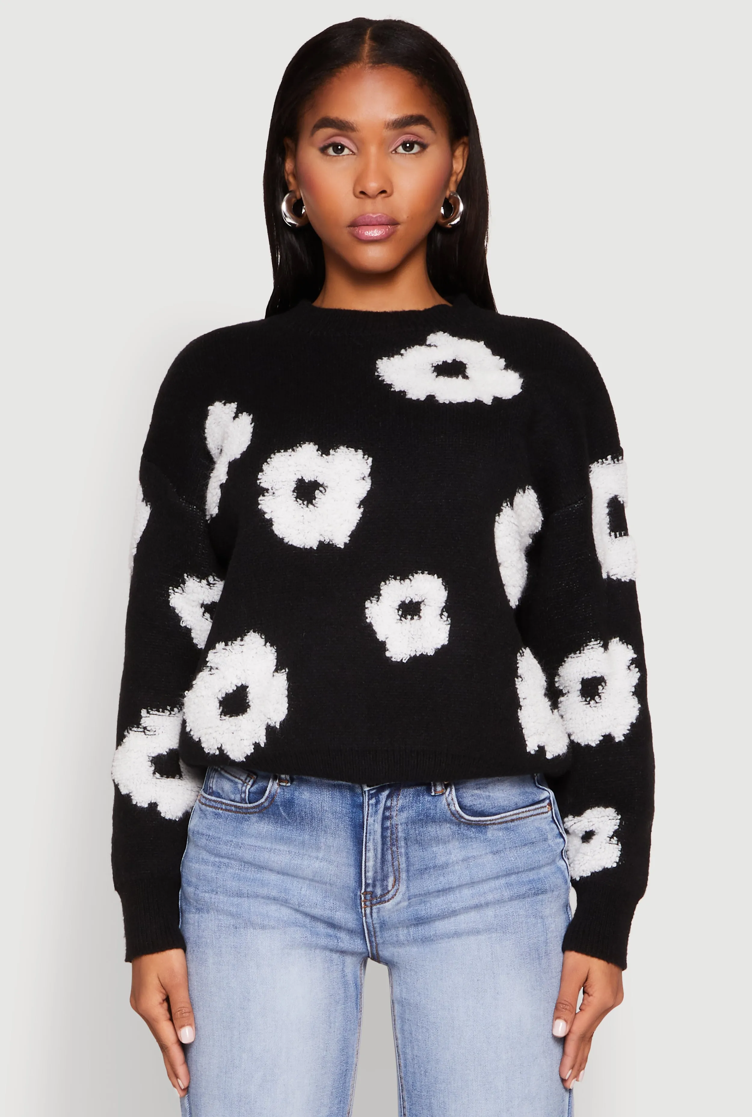 Daisy Flower Tufted Knit Sweater sold by Rainbow product image thumbnail 2