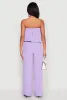 Crepe Knit Ruffle Overlay Tie Waist Jumpsuit sold by Rainbow