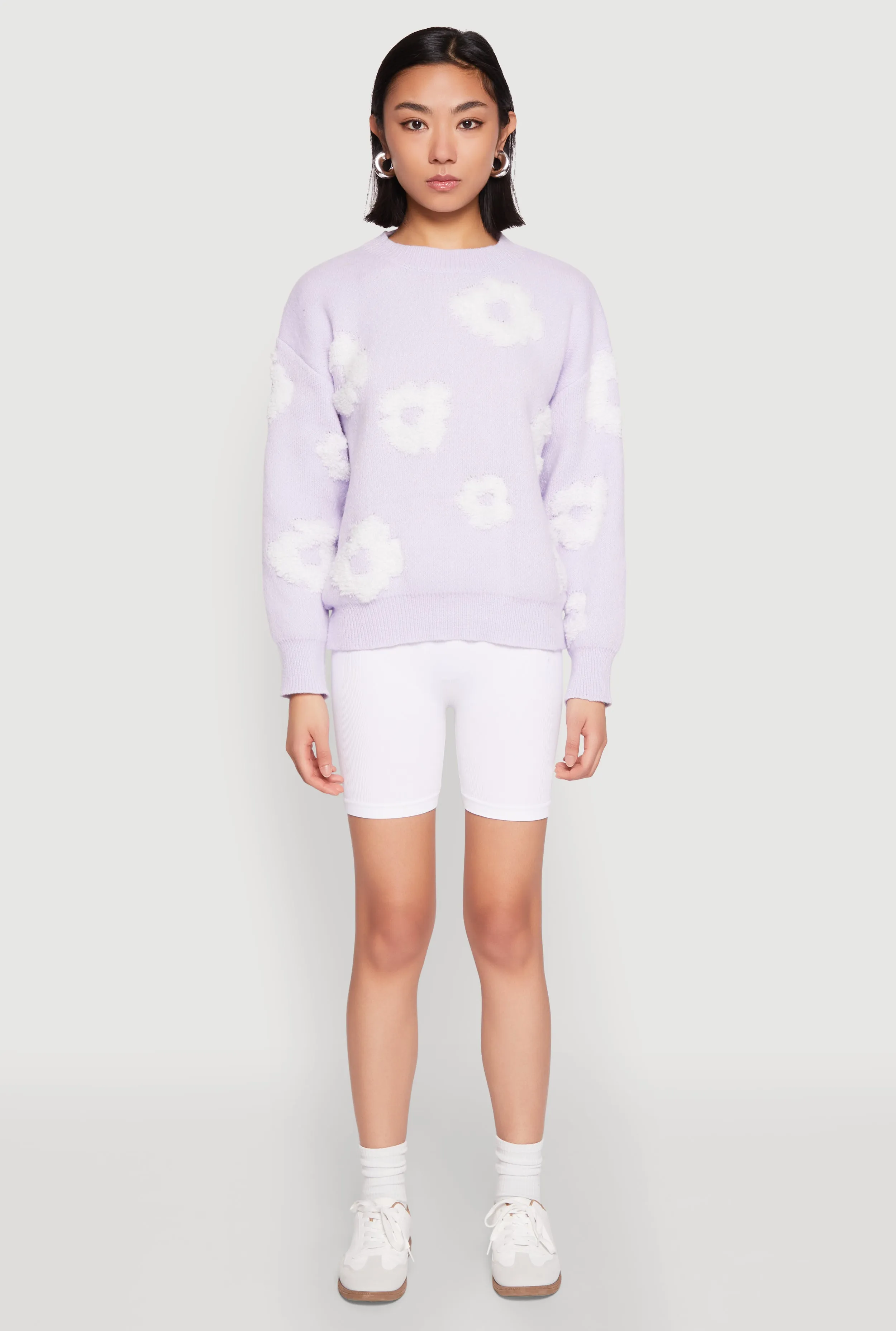 Daisy Flower Tufted Knit Sweater sold by Rainbow