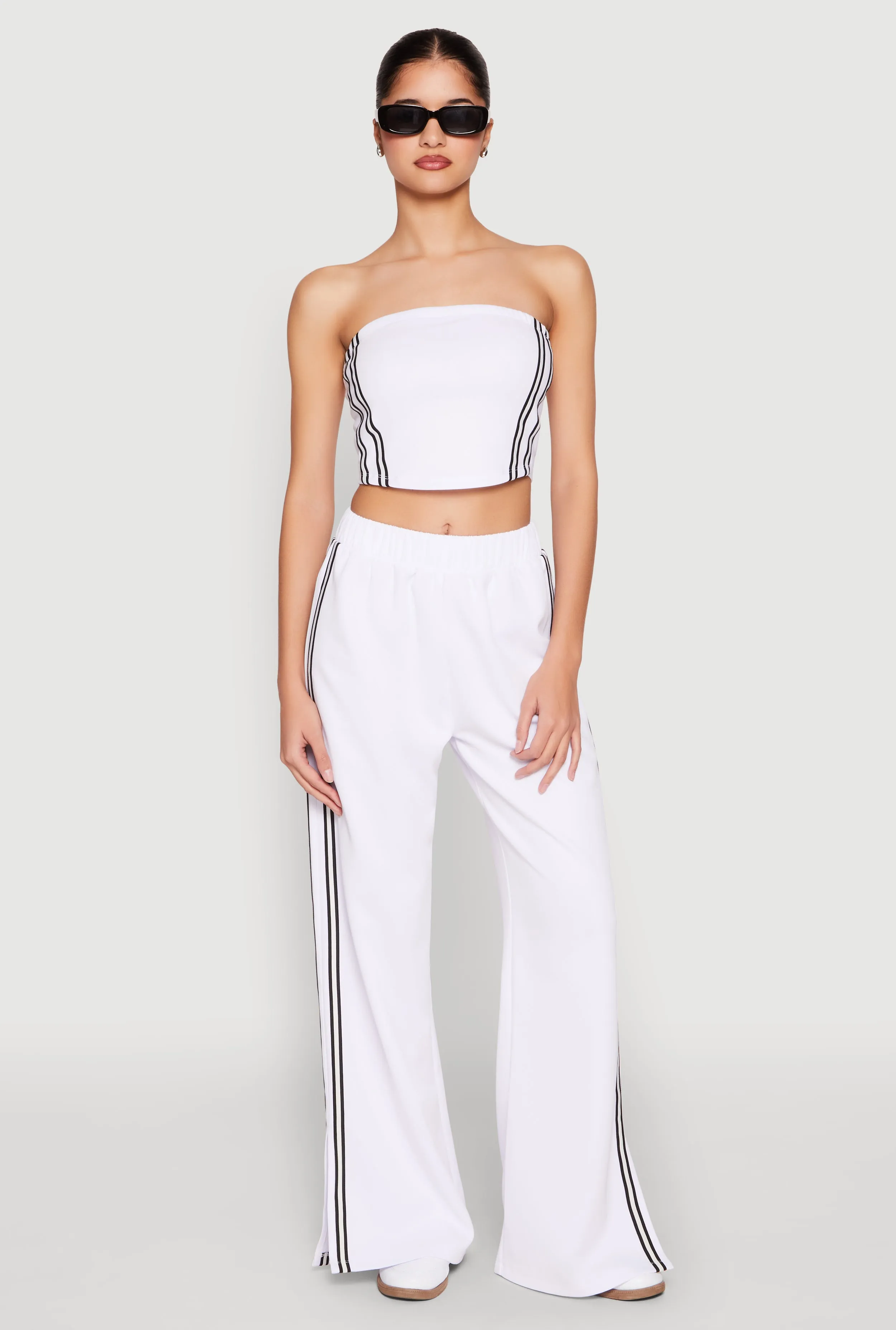 Side Varsity Stripe Tube Top sold by Rainbow product image thumbnail 3