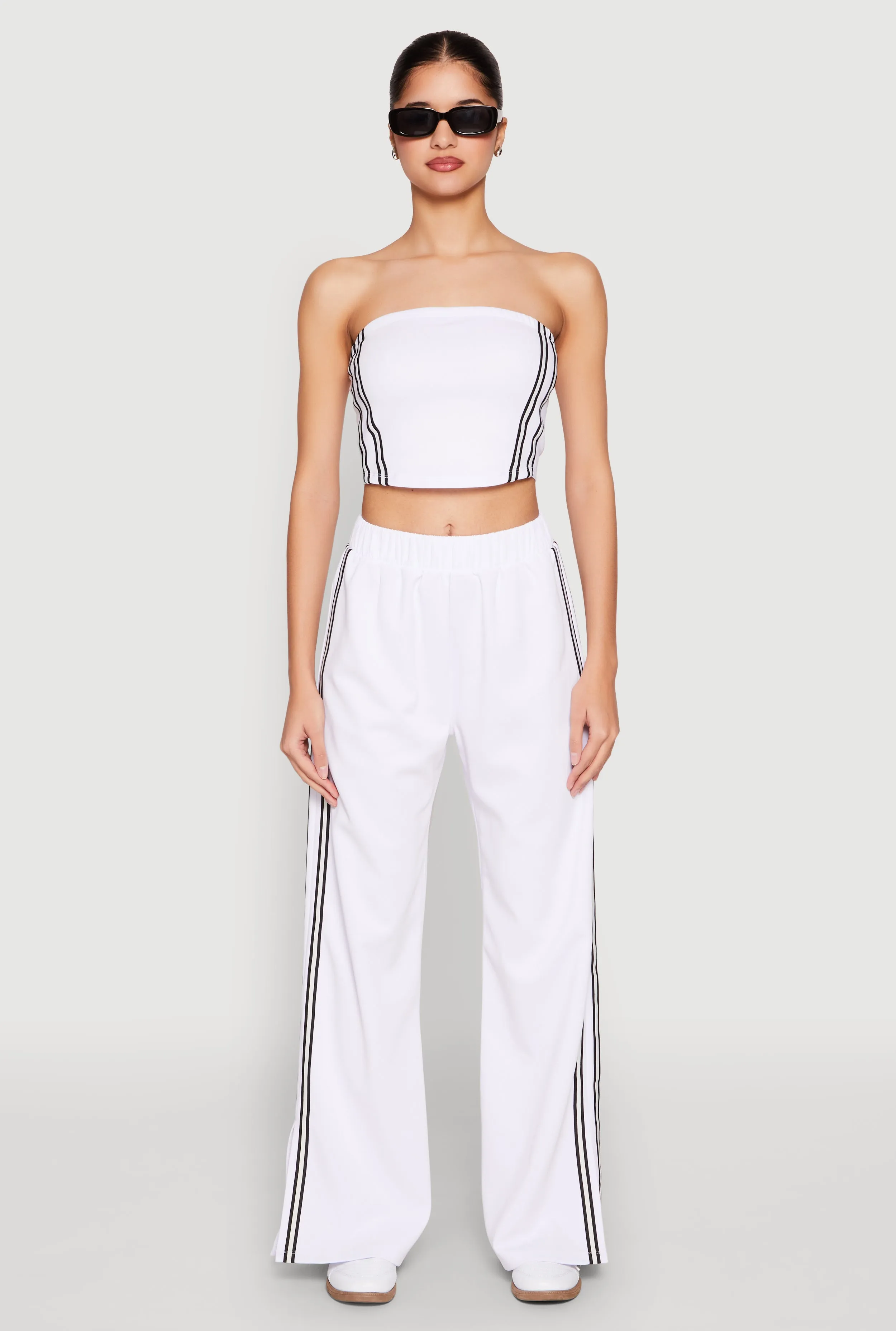 Side Varsity Stripe Tube Top sold by Rainbow product image thumbnail 2