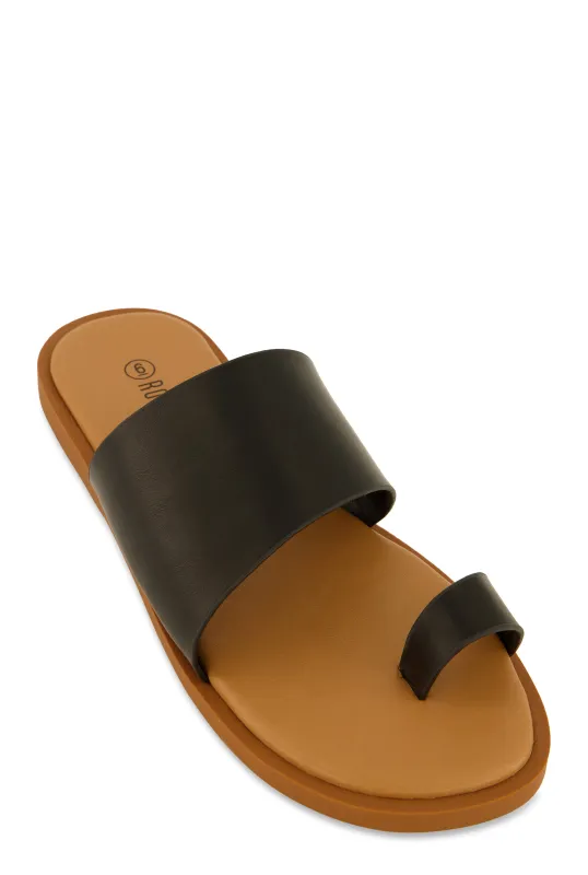 Single Band Toe Loop Slide Sandals sold by Rainbow