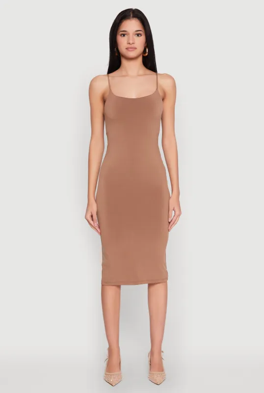 Tie Back Bodycon Midi Dress sold by Rainbow