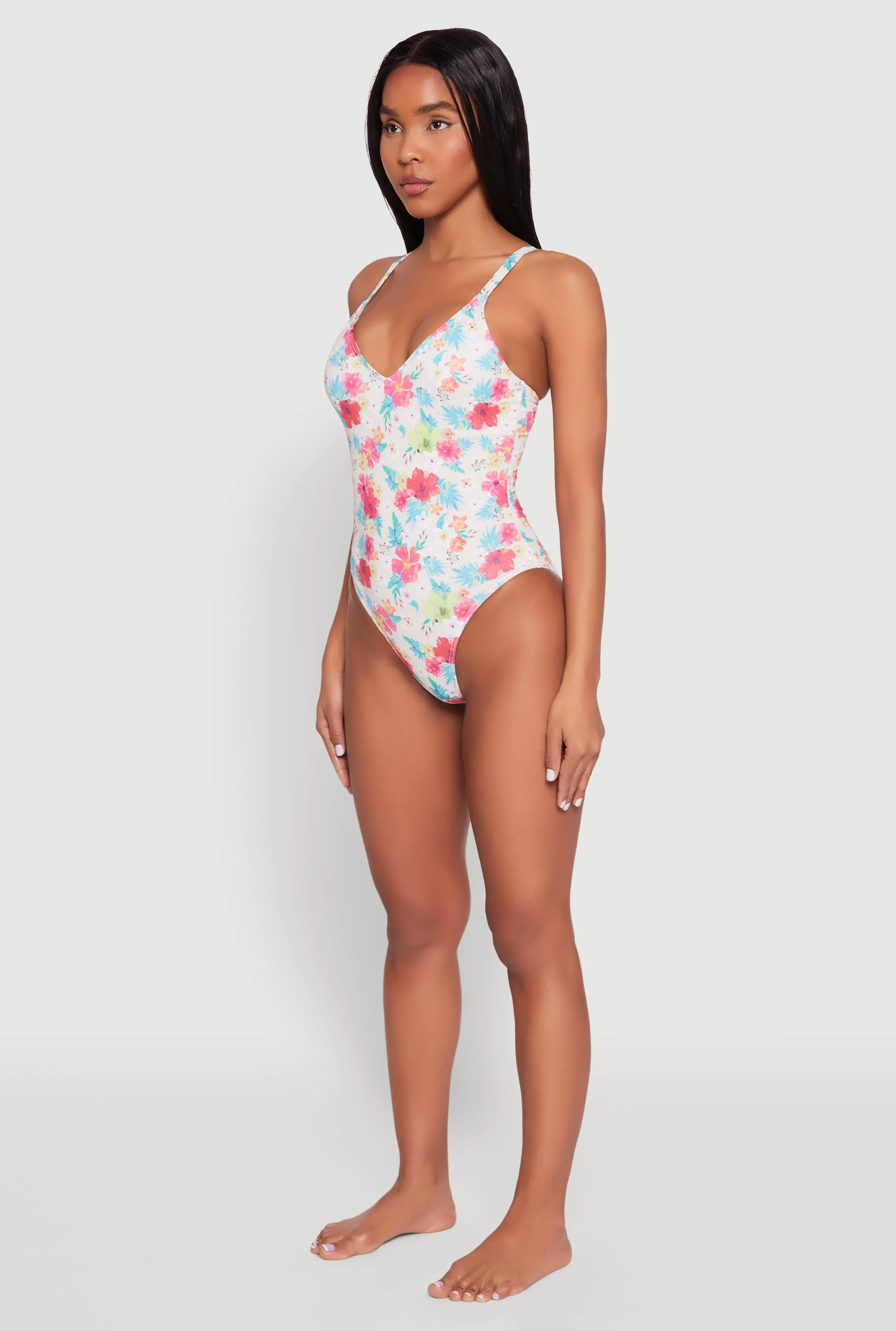 Floral Print One Piece Swimsuit sold by Rainbow product image thumbnail 5