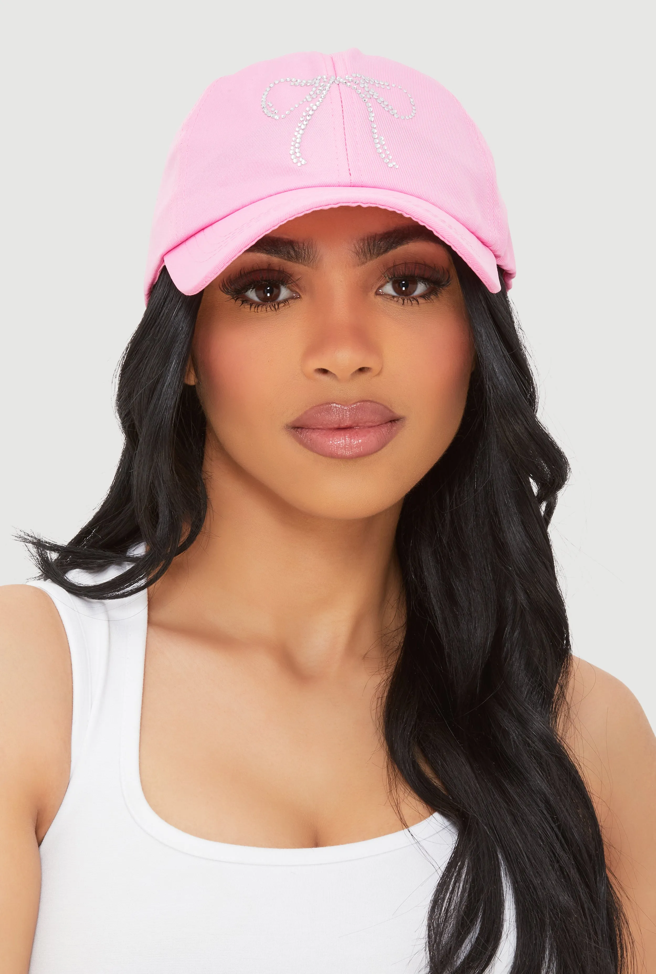 Rhinestone Bow Baseball Cap sold by Rainbow product image thumbnail 2