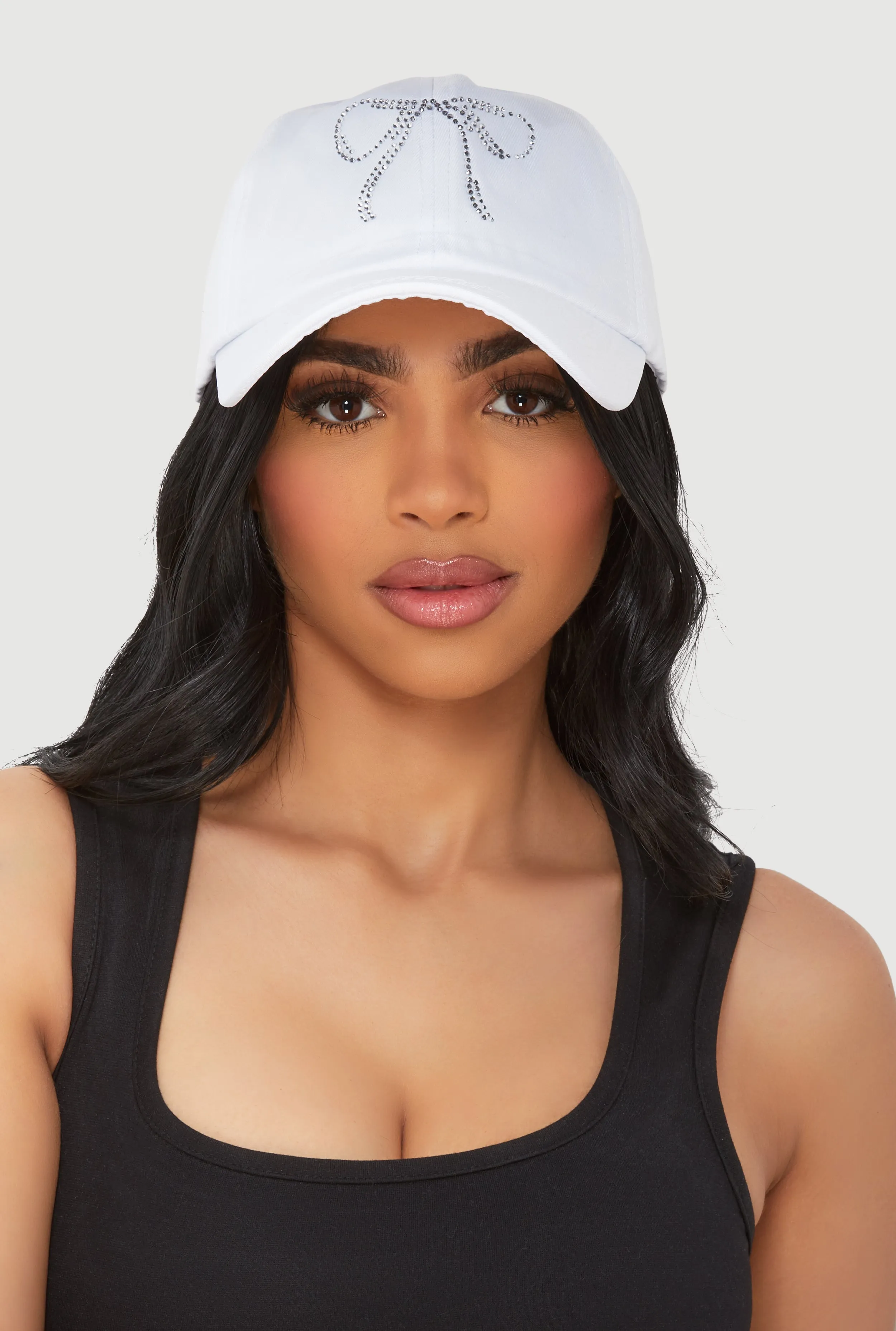 Rhinestone Bow Baseball Cap sold by Rainbow product image thumbnail 2
