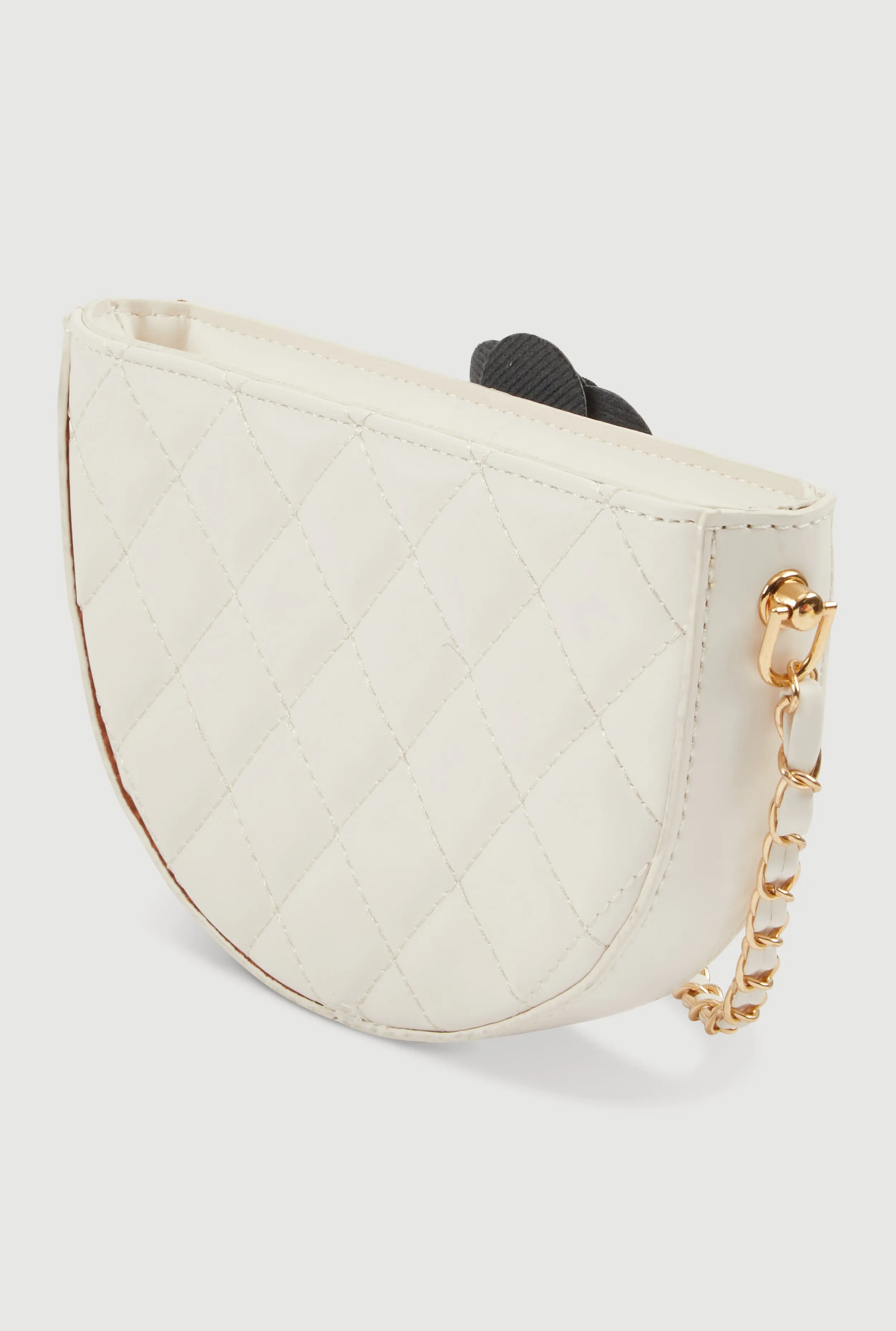 Flower Bow Detail Quilted Crossbody Bag sold by Rainbow product image thumbnail 3