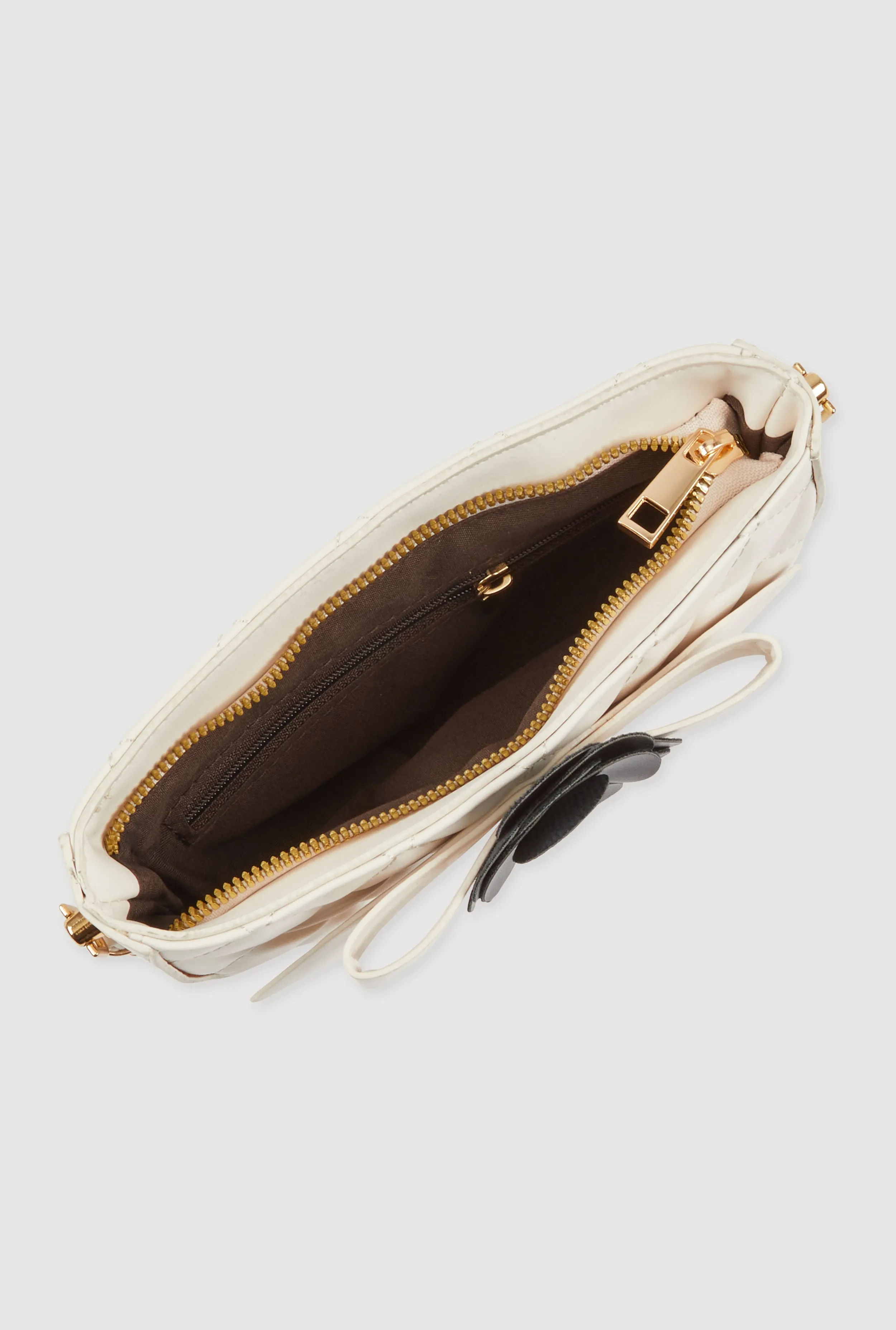 Flower Bow Detail Quilted Crossbody Bag sold by Rainbow product image thumbnail 5