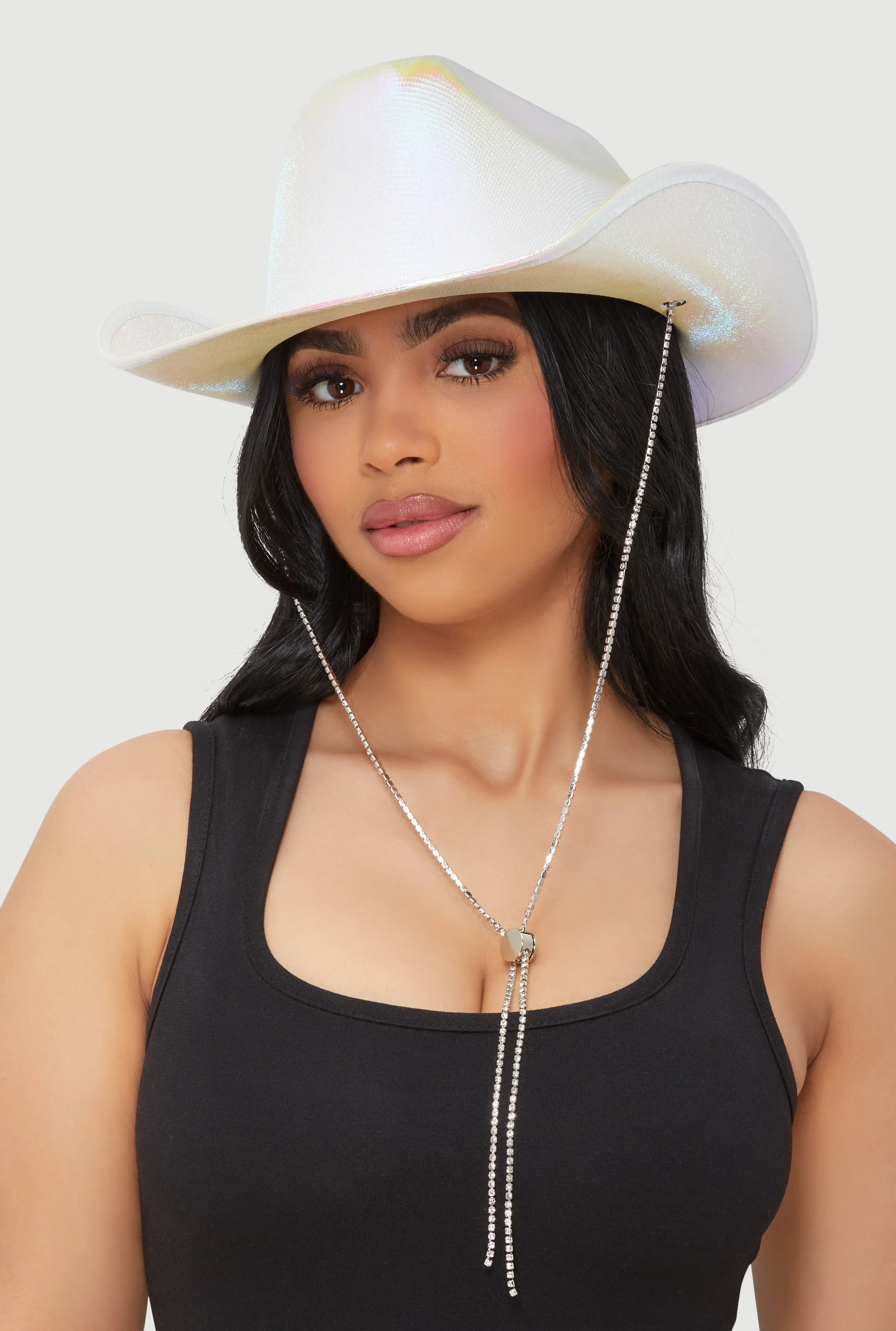Rhinestone Chin Strap Cowboy Hat sold by Rainbow product image thumbnail 2
