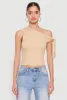 Textured Knit Tie Strap One Shoulder Top sold by Rainbow